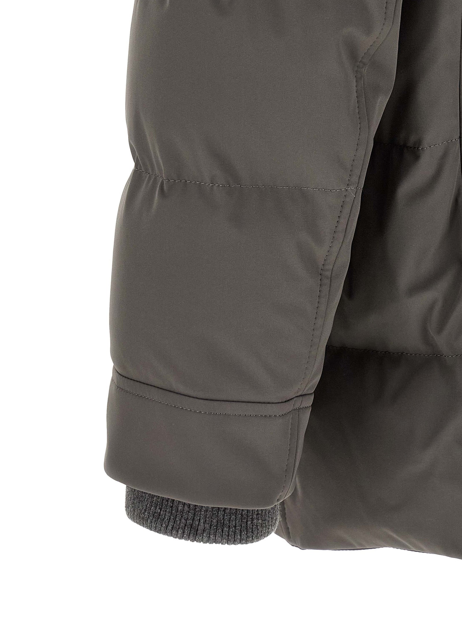 Brunello Cucinelli Gray Polyamide Parka