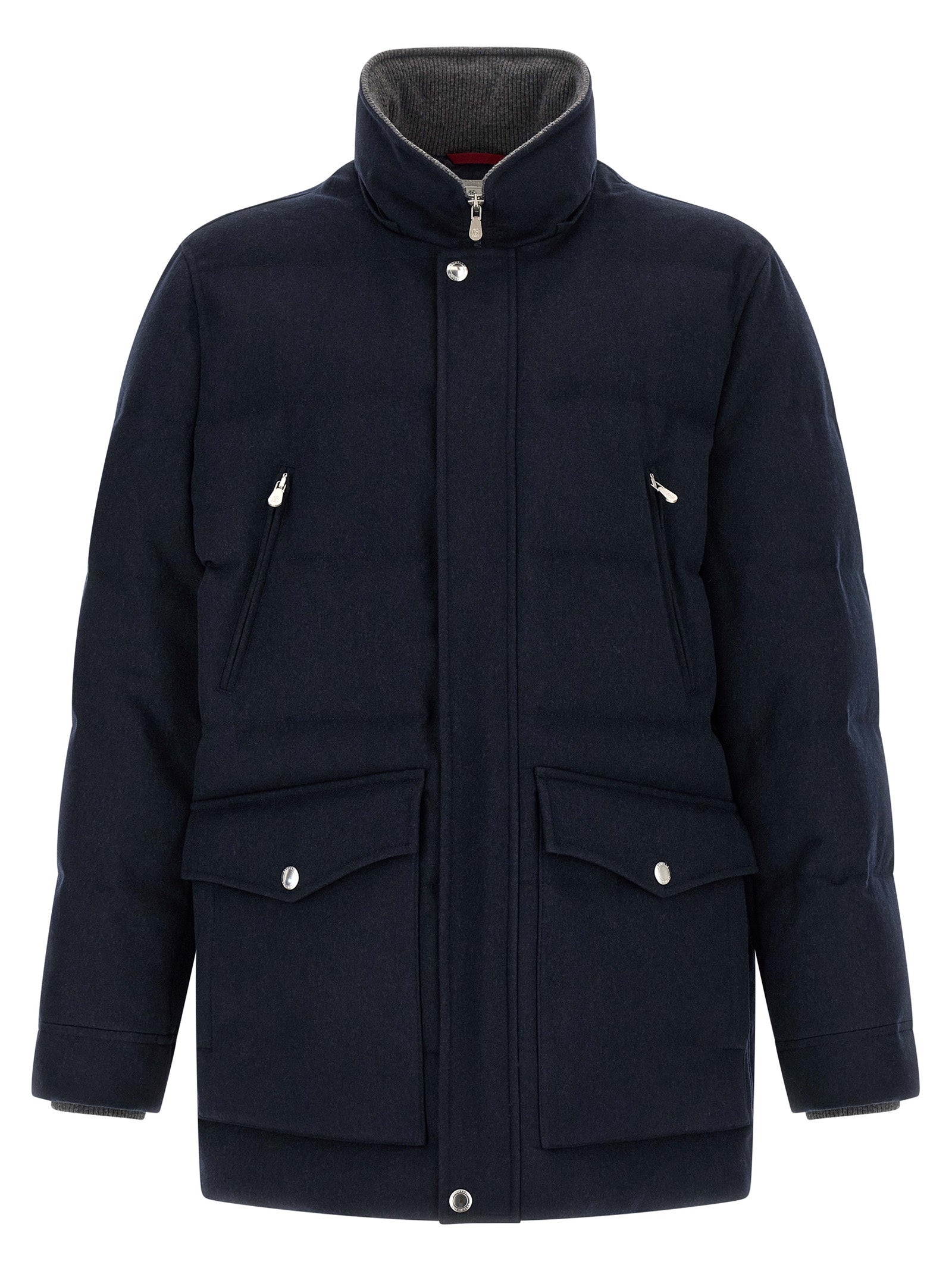 Brunello Cucinelli Blue Wool Parka