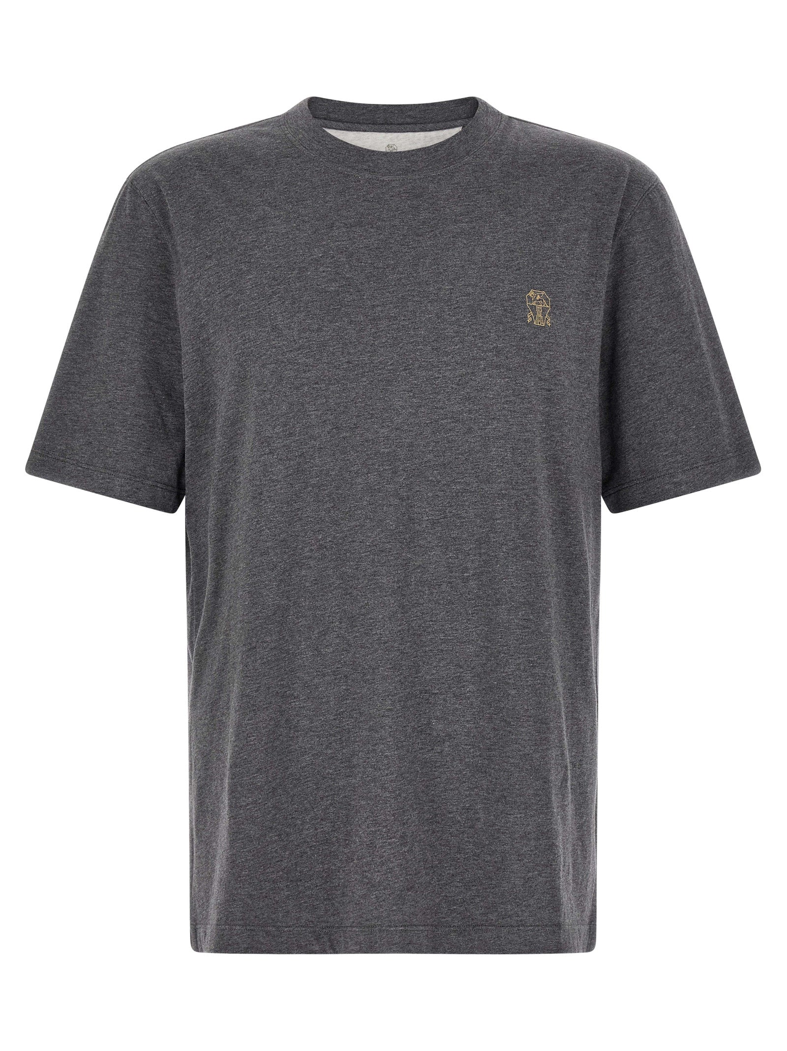 Brunello Cucinelli Gray Cotton T-Shirt