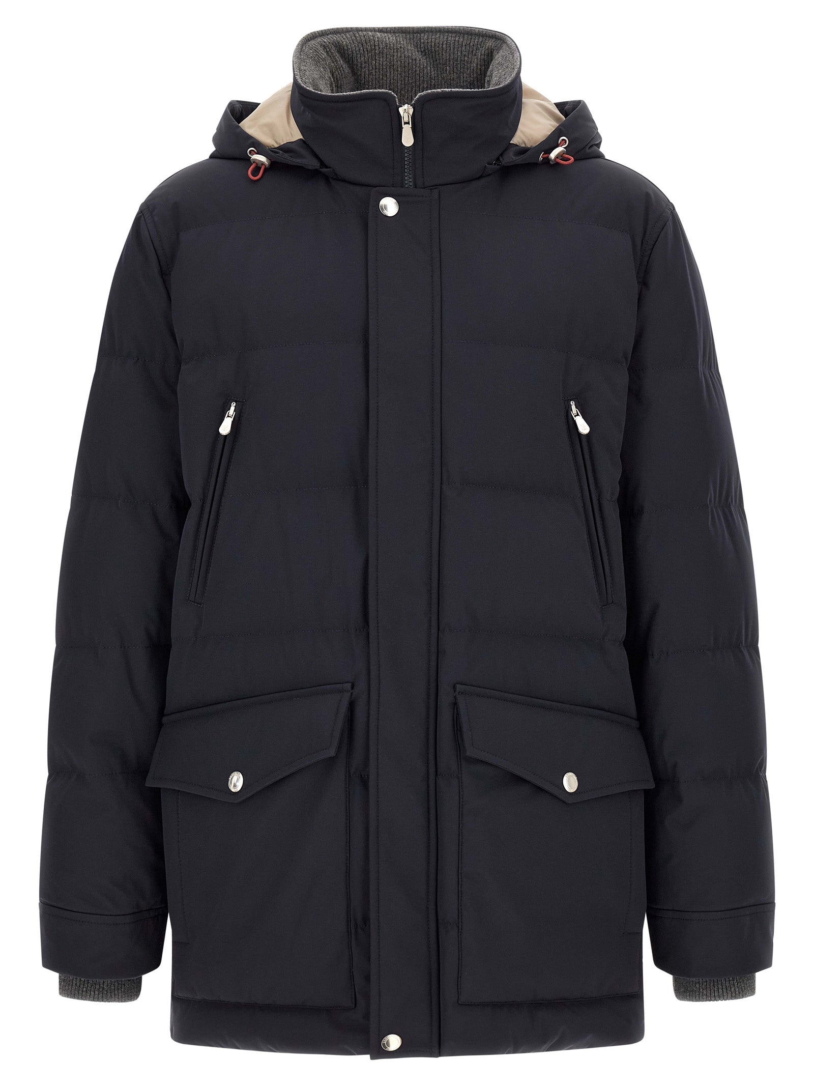 Brunello Cucinelli Blue Polyamide Parka