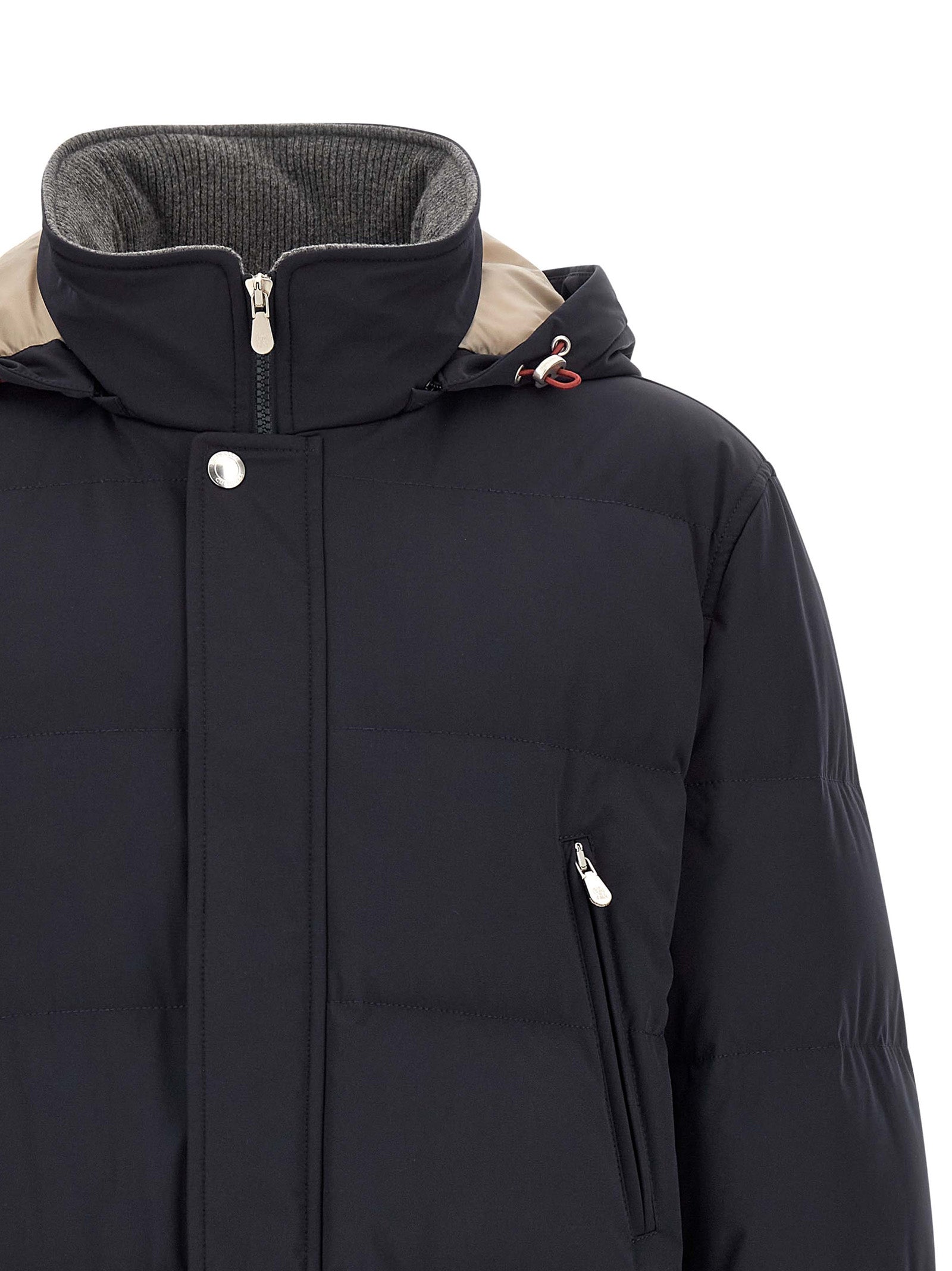 Brunello Cucinelli Blue Polyamide Parka