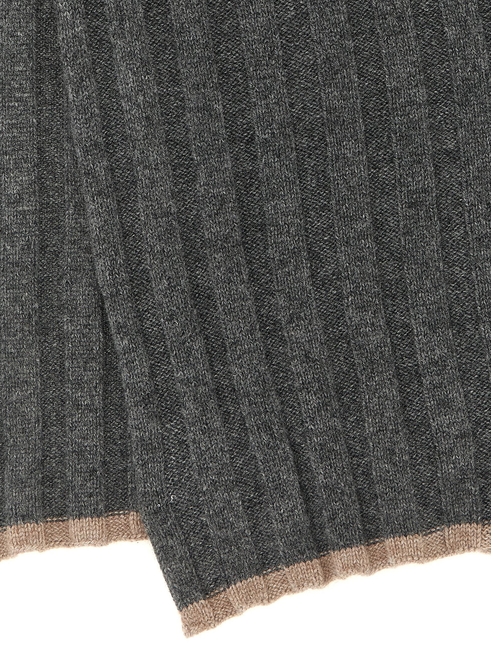 Brunello Cucinelli Gray Cashmere Scarf