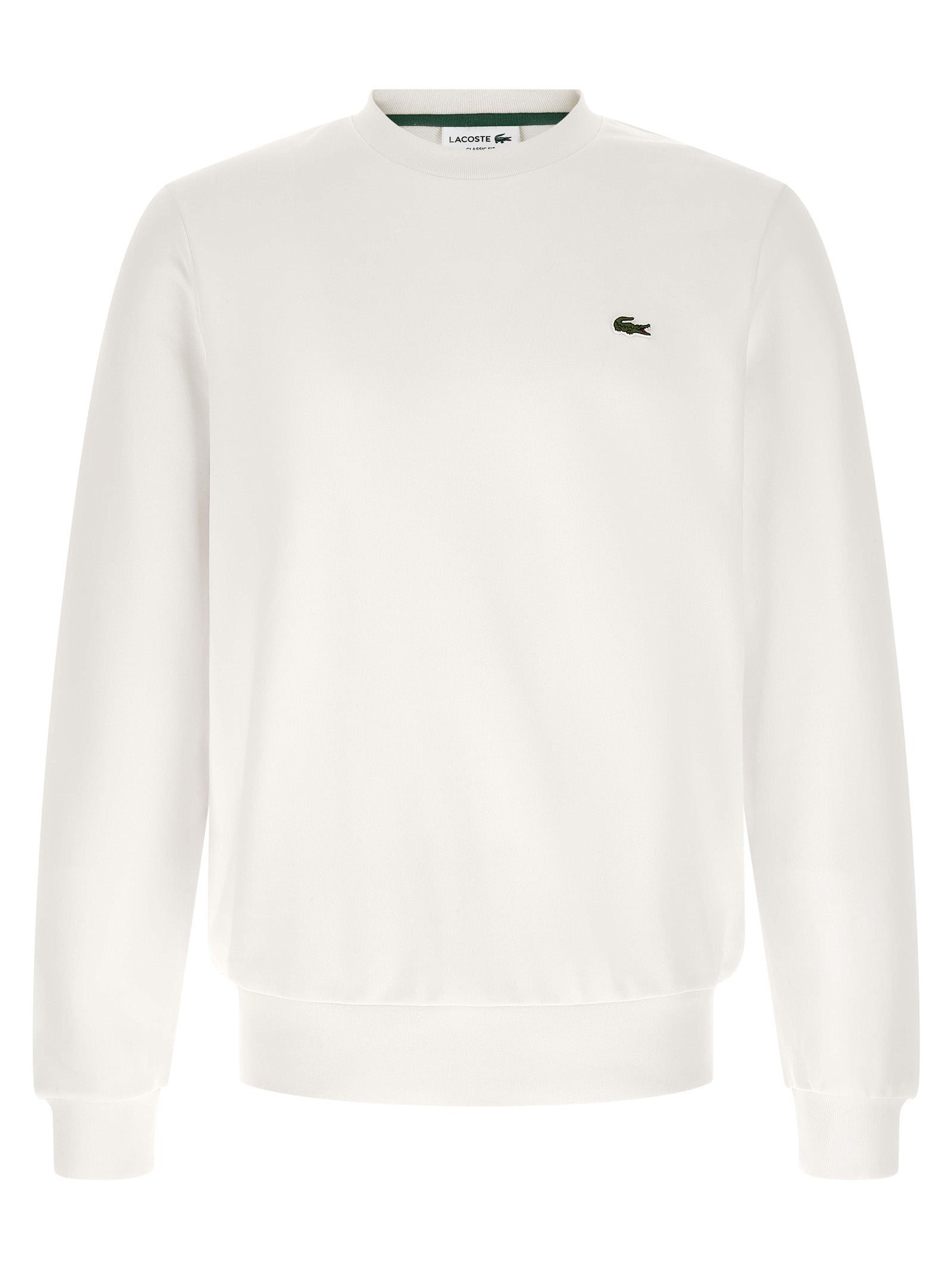 Lacoste White Cotton Sweatshirt