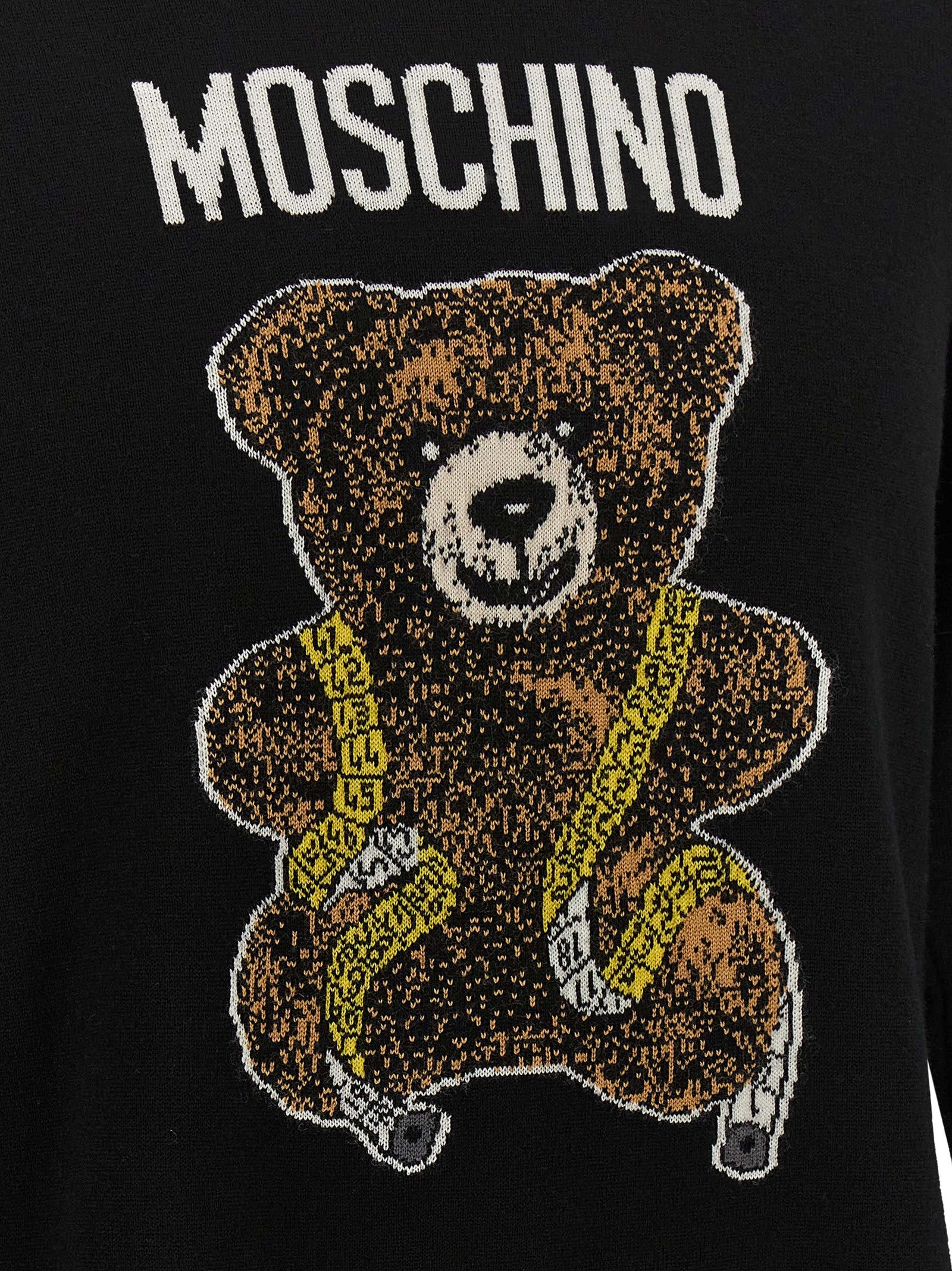 Moschino Black Virgin Wool Cardigan