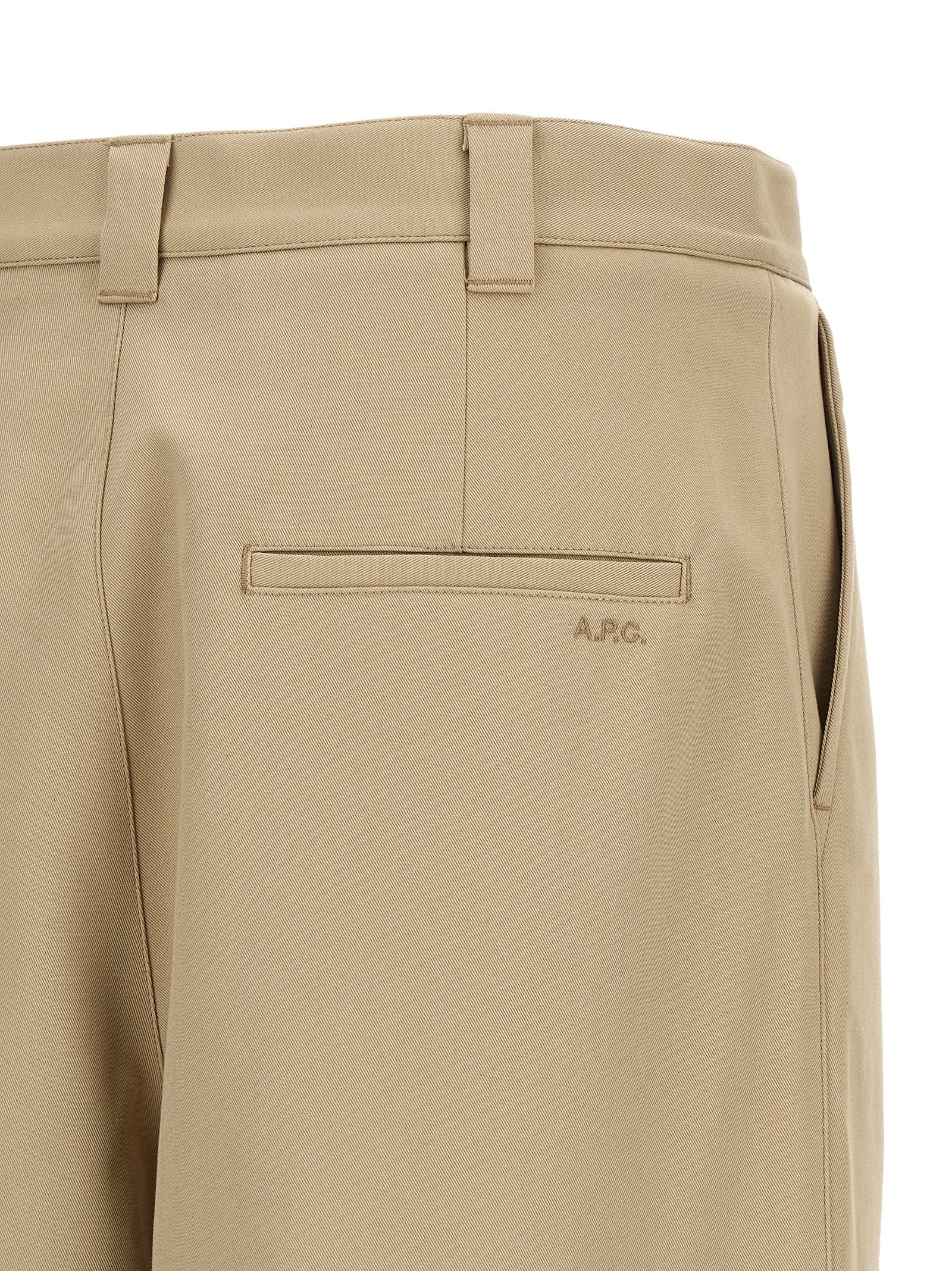 A.P.C. Beige Cotton Casual Pants