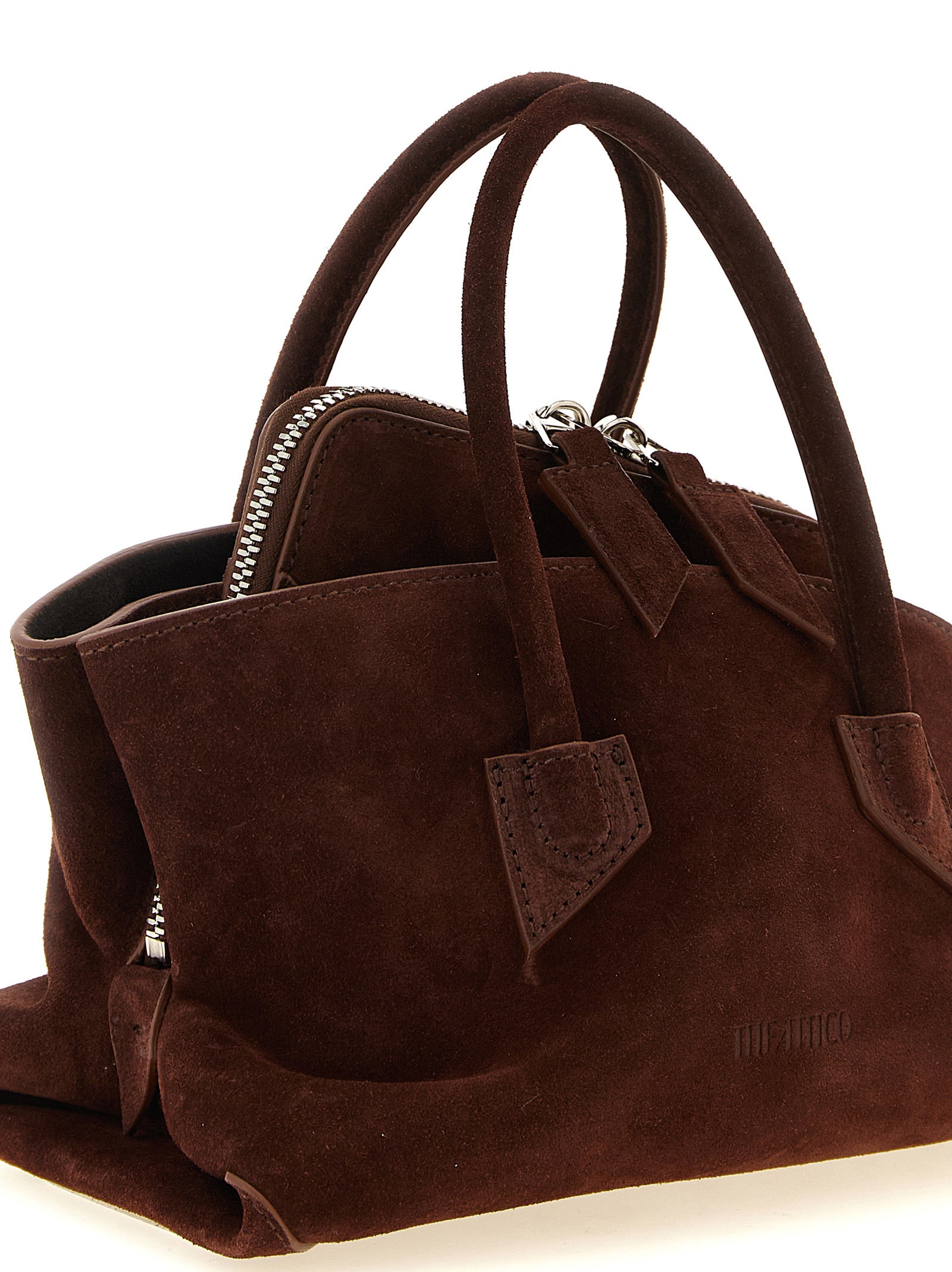 The Attico Brown Bovine Leather Handbag