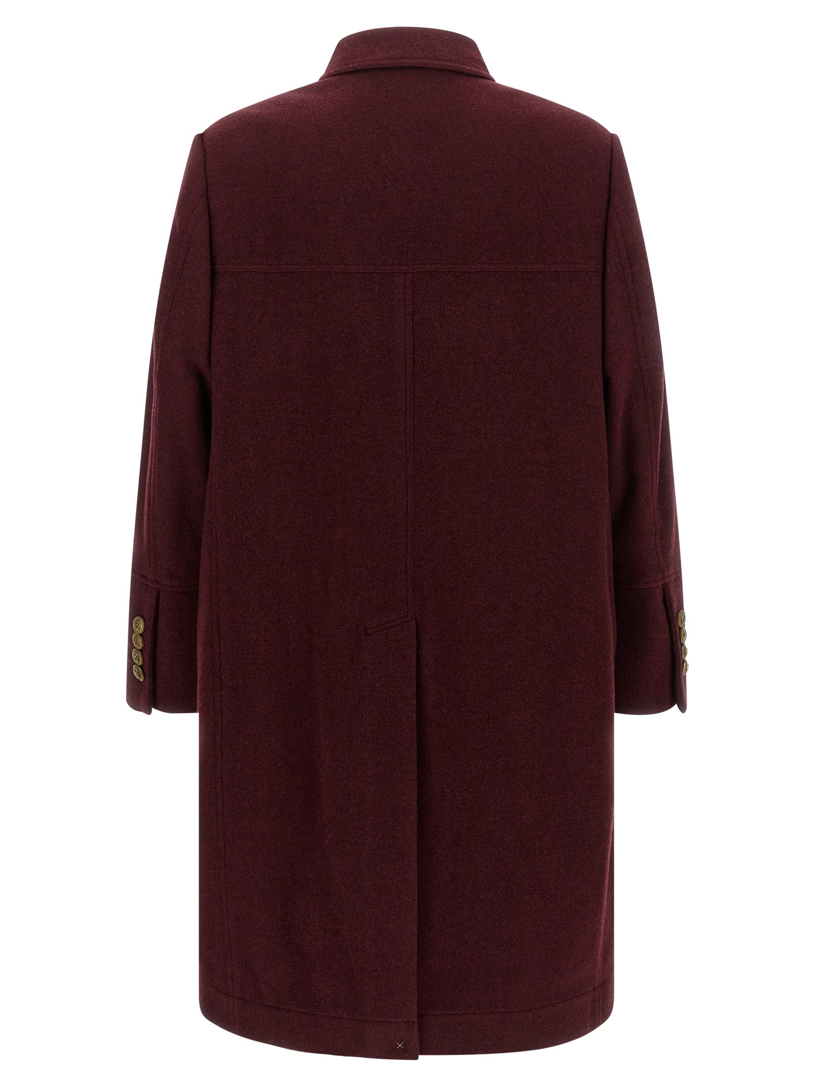 Brunello Cucinelli Bordeaux Cashmere Coat
