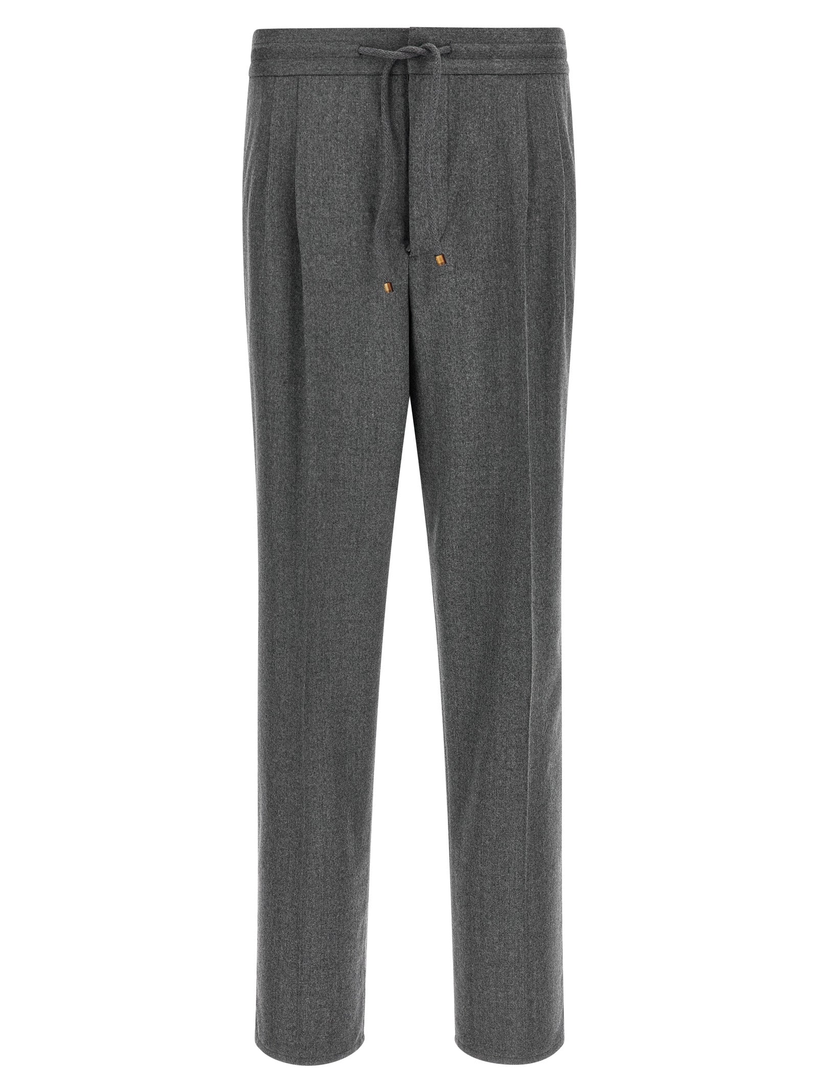 Brunello Cucinelli Gray Virgin Wool Casual Pants