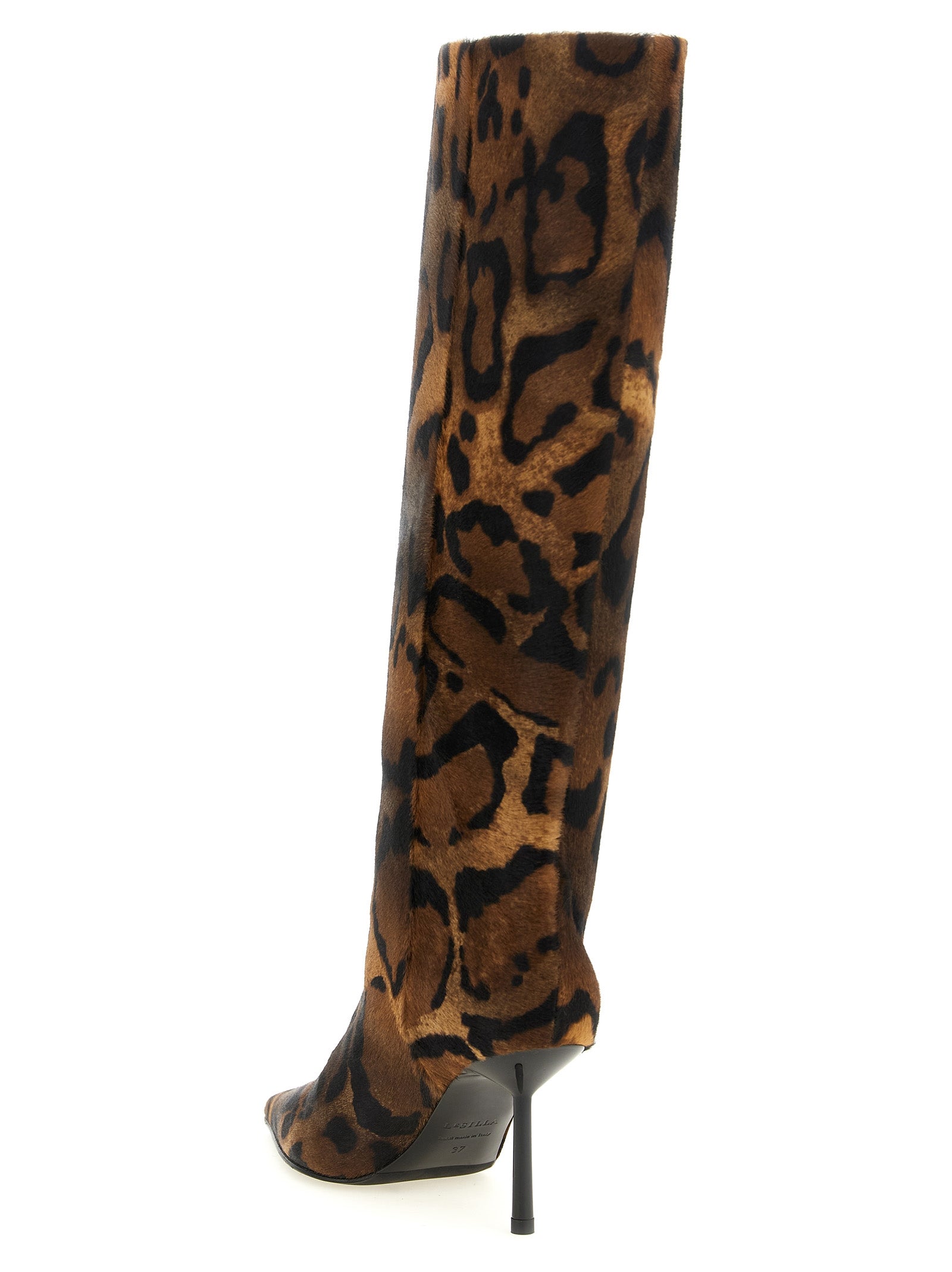 LE SILLA Brown Calfskin Over The Knee