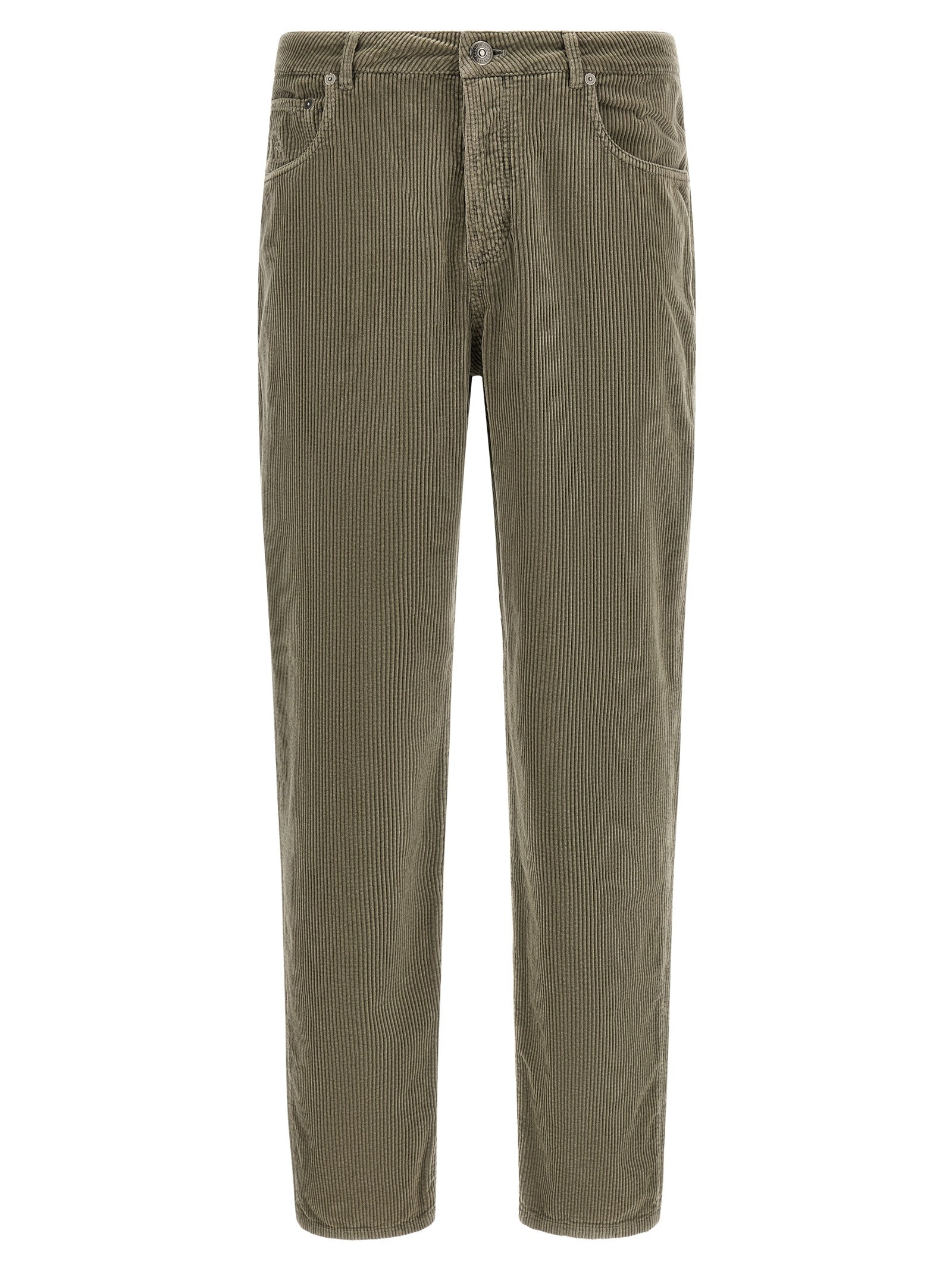 Brunello Cucinelli Bicolor Cotton Casual Pants