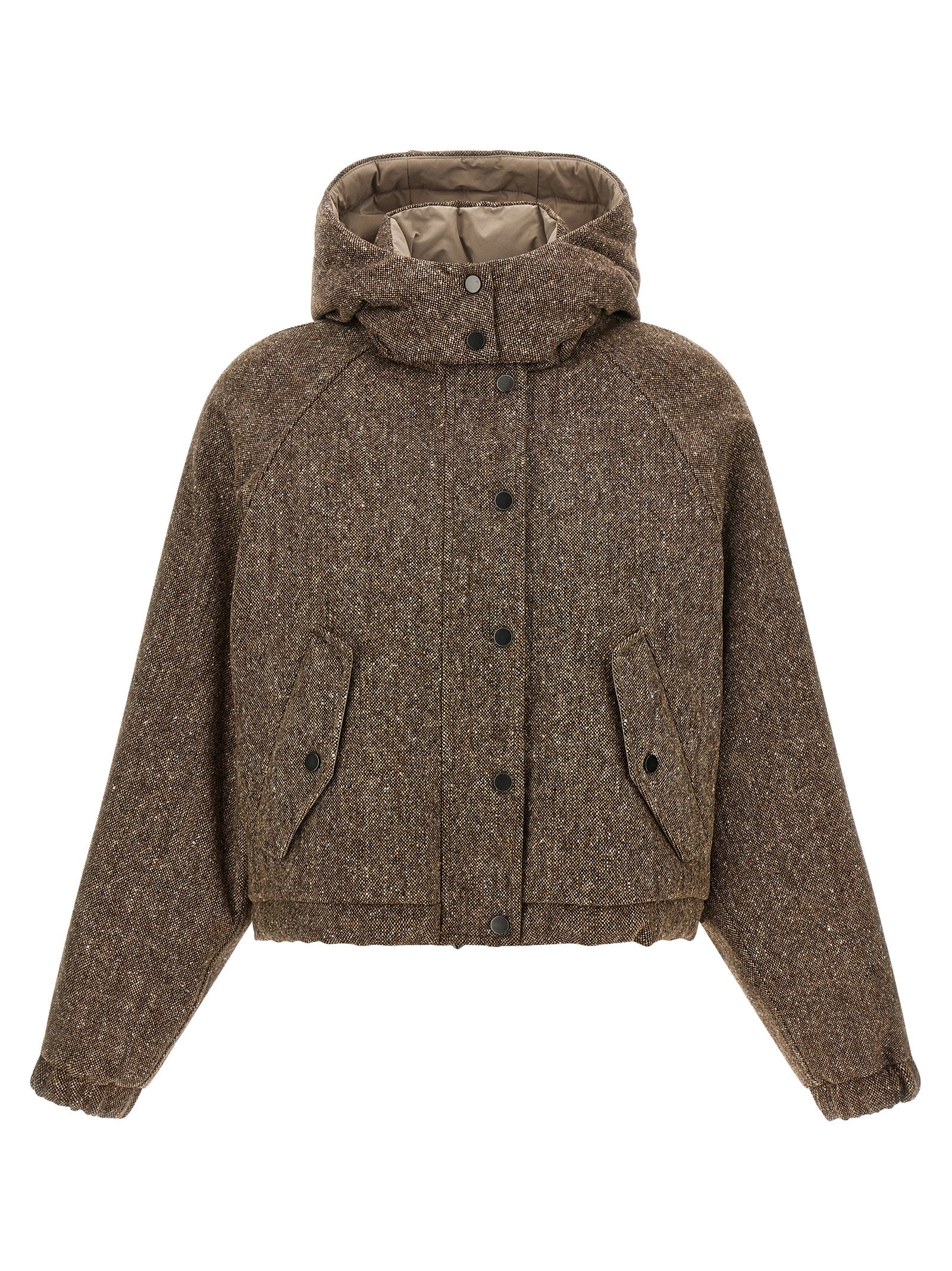Brunello Cucinelli Brown Virgin Wool Full-Length Jacket