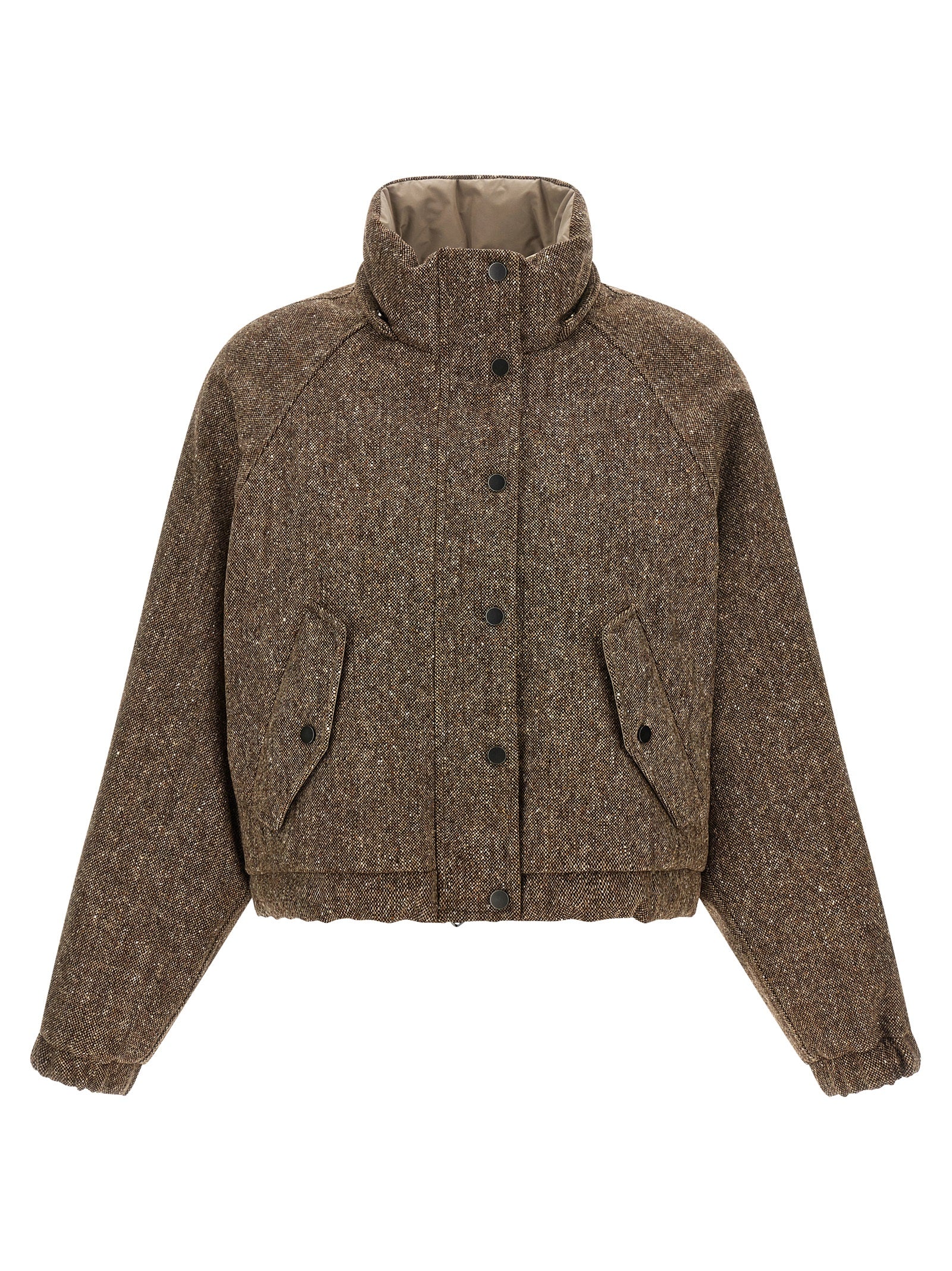 Brunello Cucinelli Brown Virgin Wool Full-Length Jacket