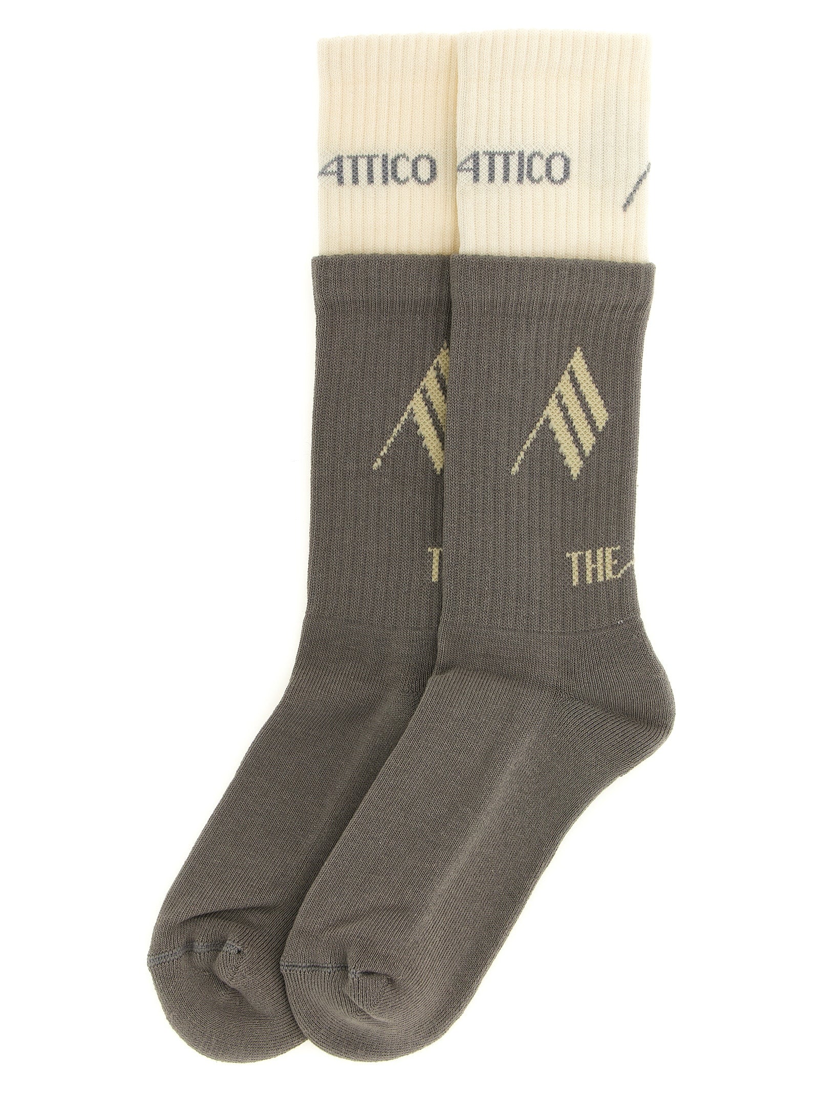 The Attico Gray Cotton Socks