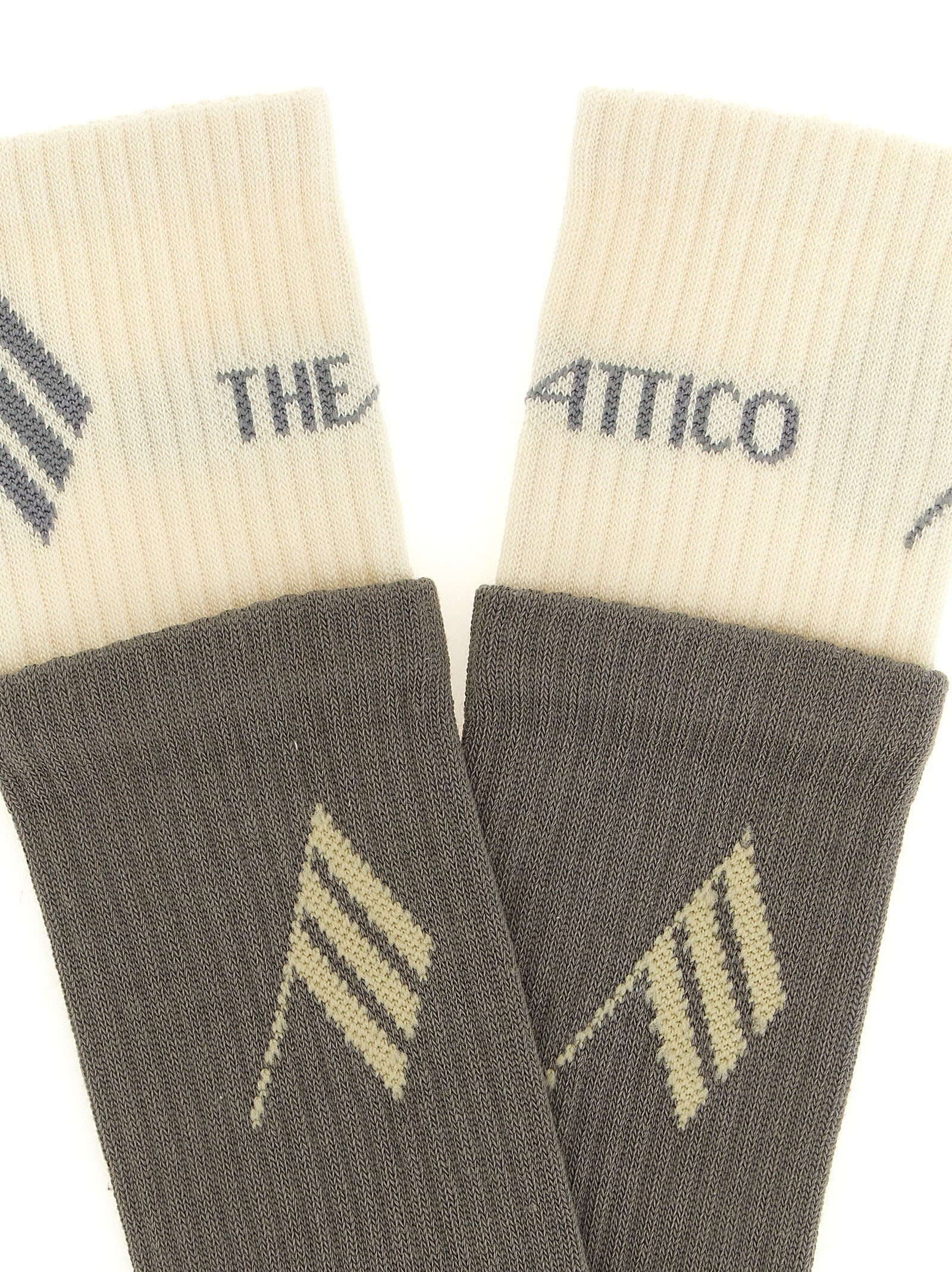 The Attico Gray Cotton Socks