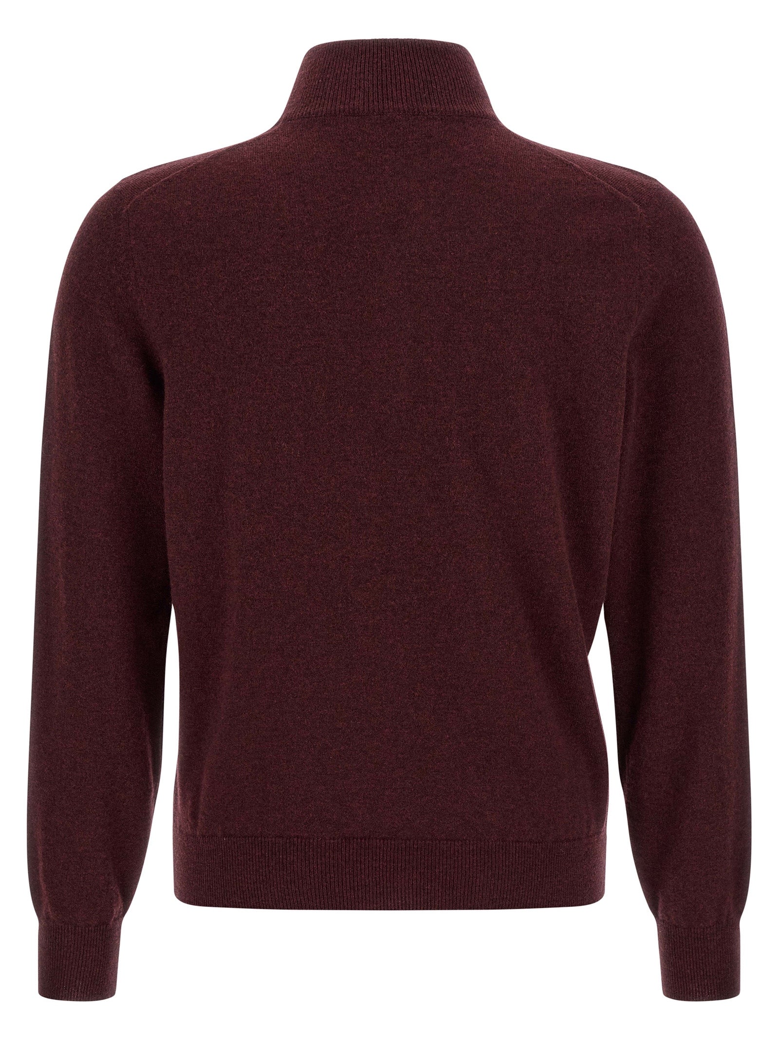 Brunello Cucinelli Bordeaux Cashmere Cardigan