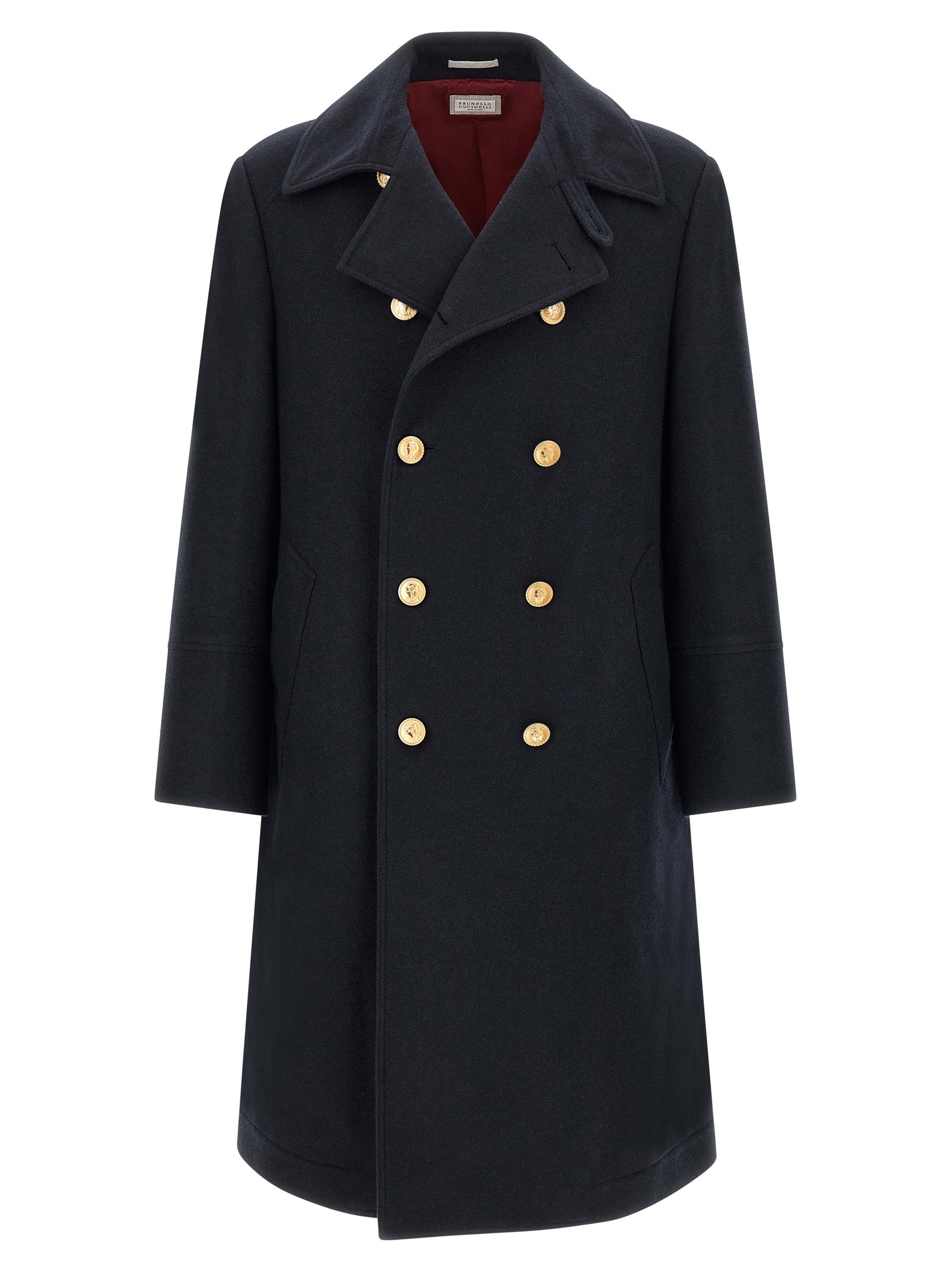 Brunello Cucinelli Blue Cashmere Coat