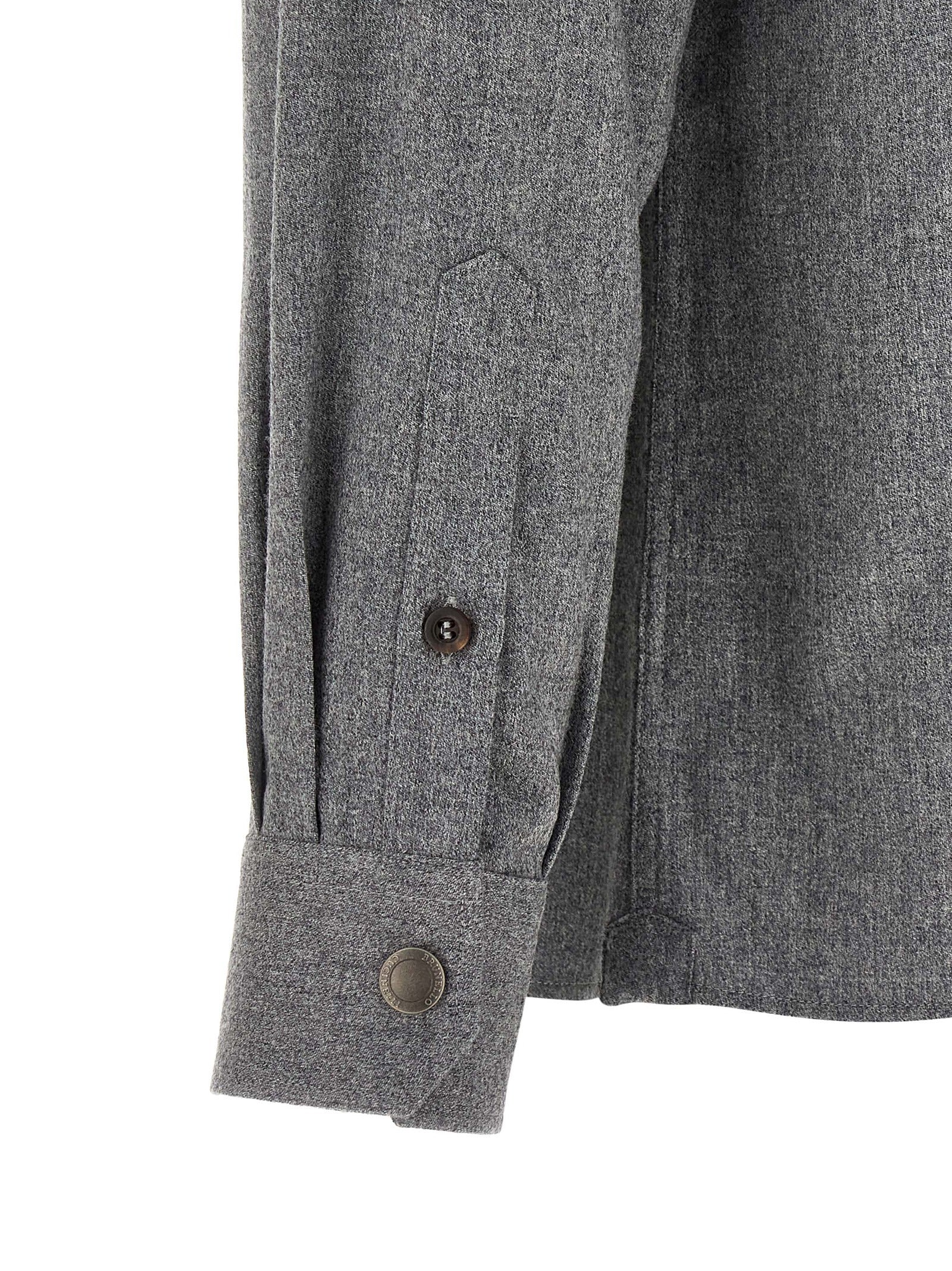 Brunello Cucinelli Gray Virgin Wool Blouse