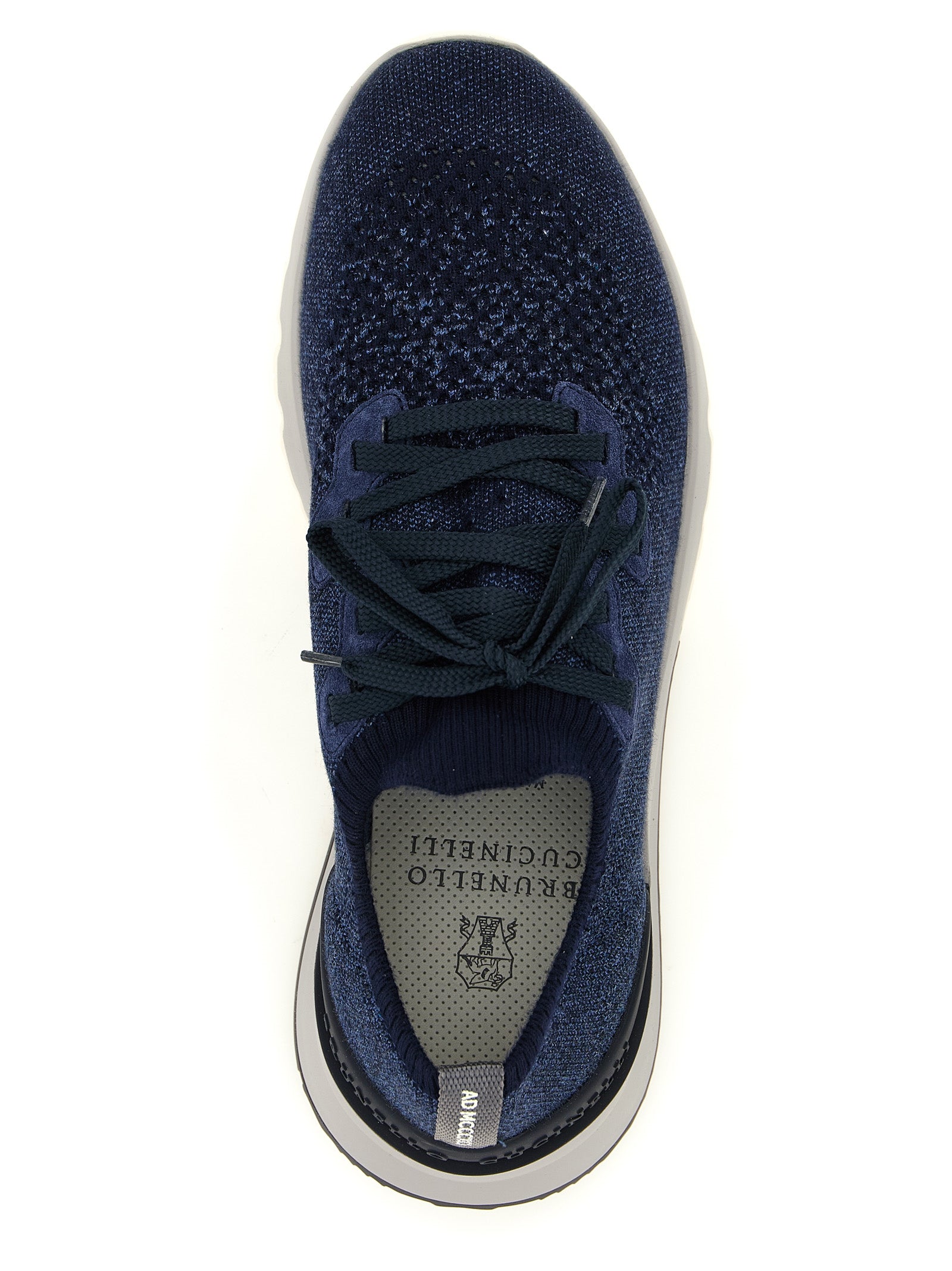 Brunello Cucinelli Blue Cotton Athletic Sneakers