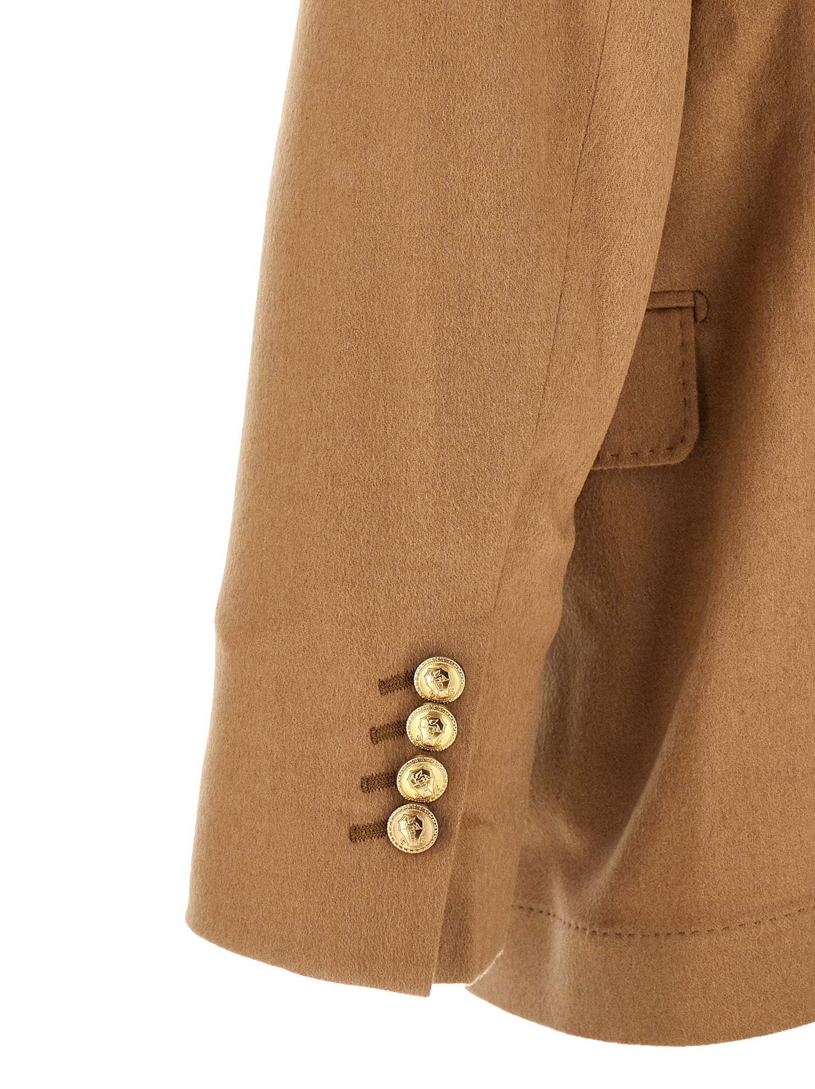Brunello Cucinelli Beige Camel Hair  Blazer