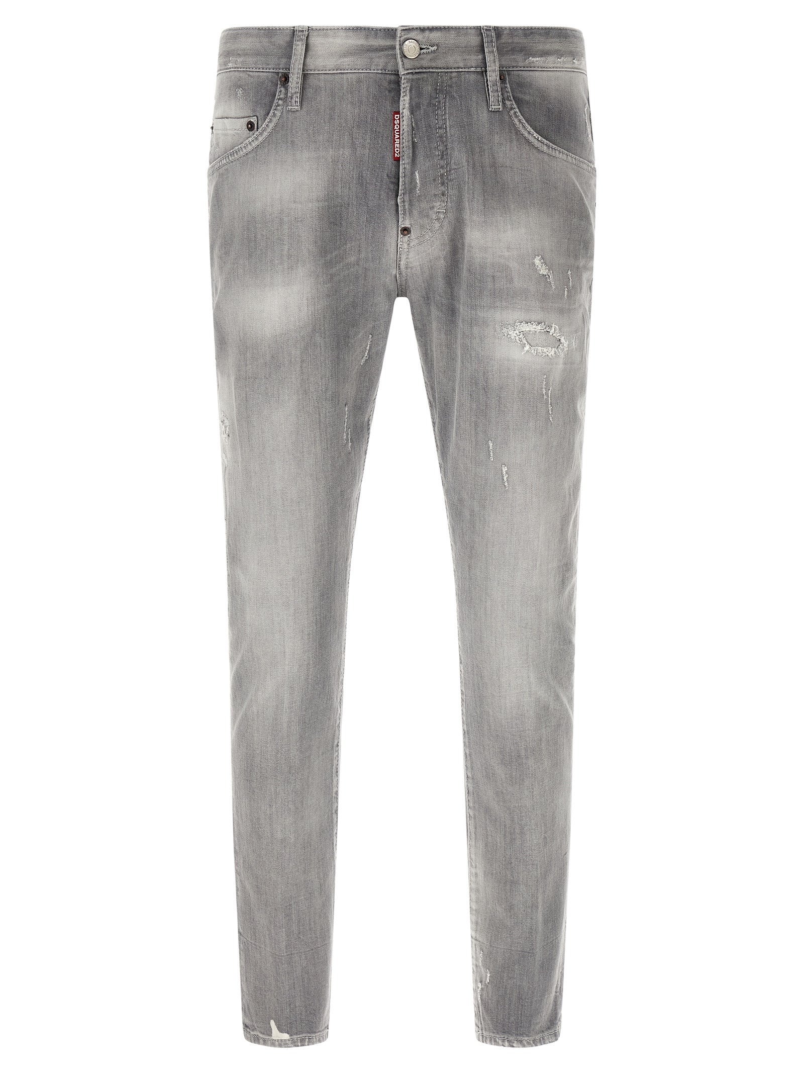 Dsquared² Gray Cotton Tapered Jeans