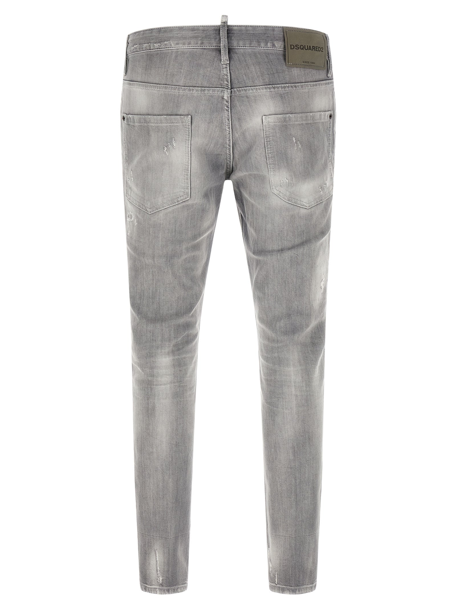 Dsquared² Gray Cotton Tapered Jeans