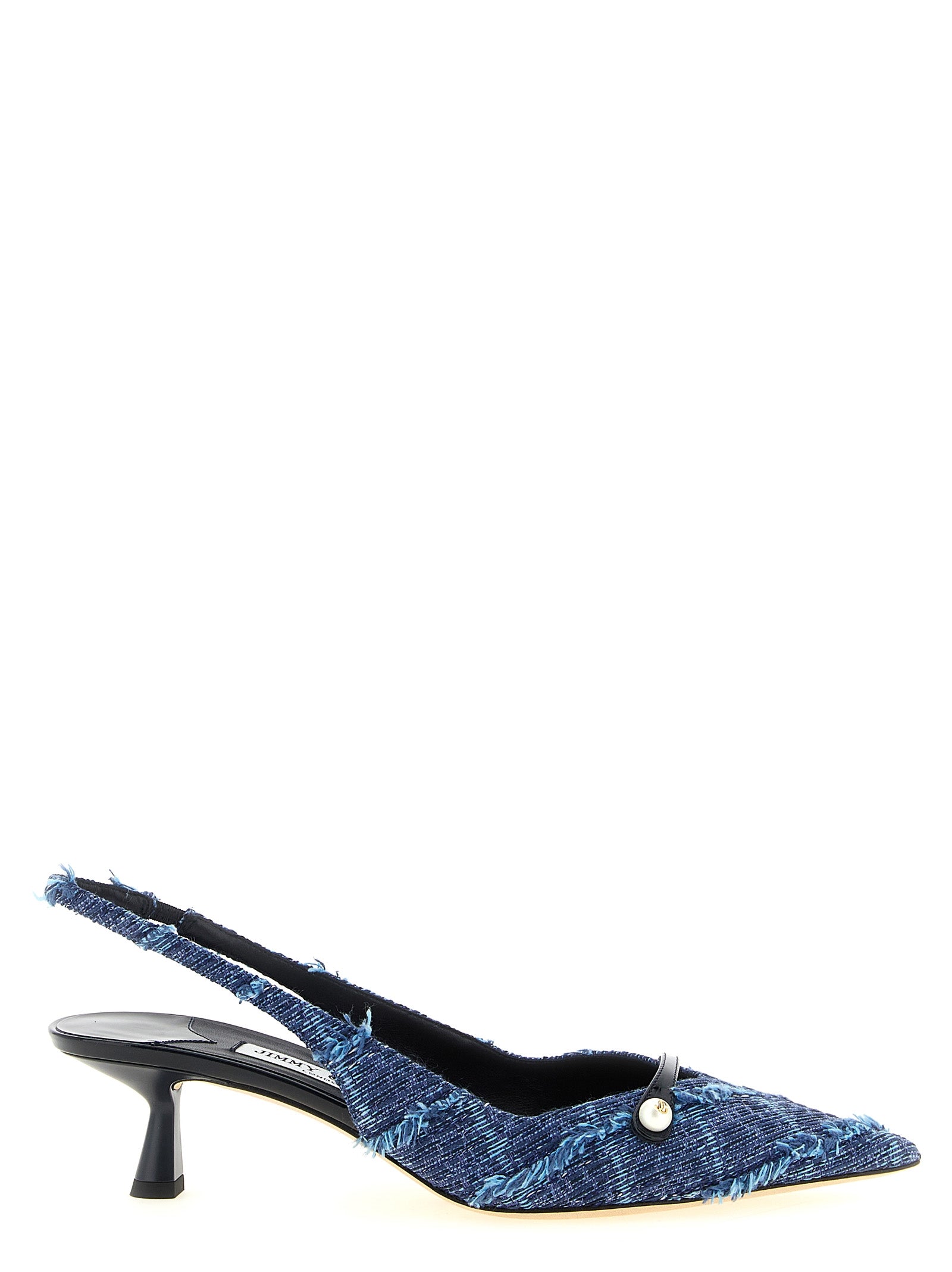 Jimmy Choo Multicolor Tencel Mid Heel Pumps