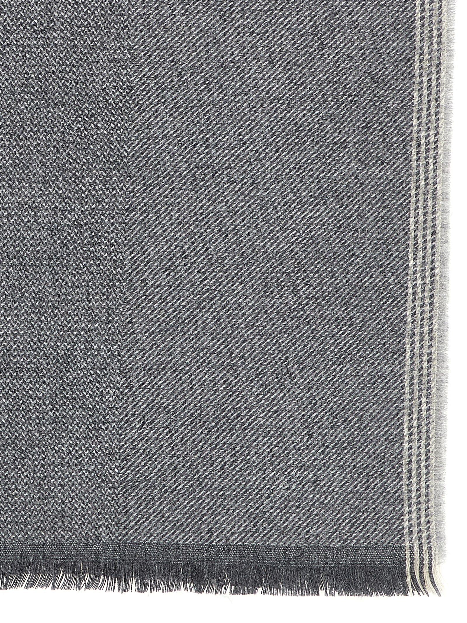 Brunello Cucinelli Gray Wool Scarf