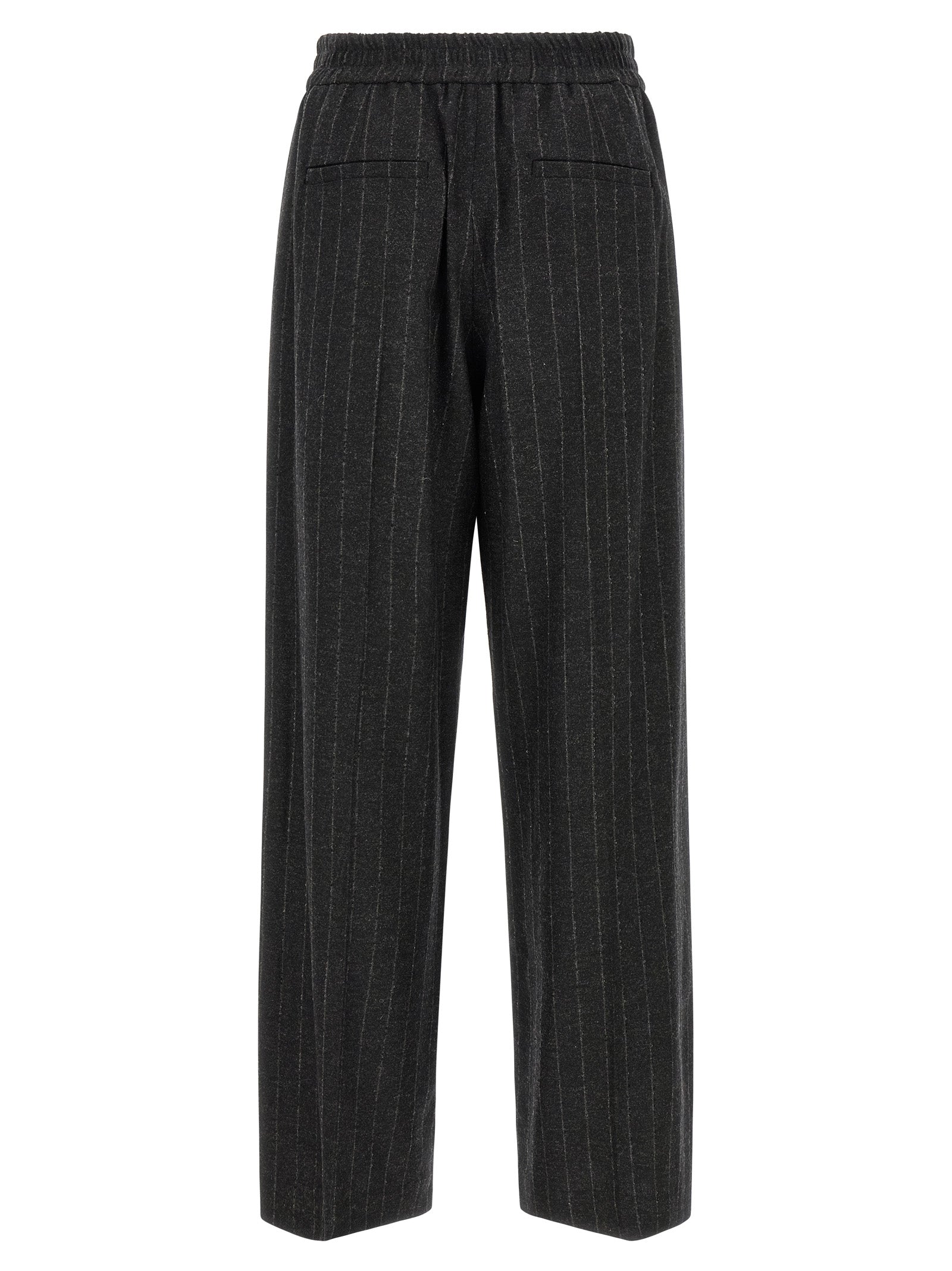 Brunello Cucinelli Gray Virgin Wool Casual Pants