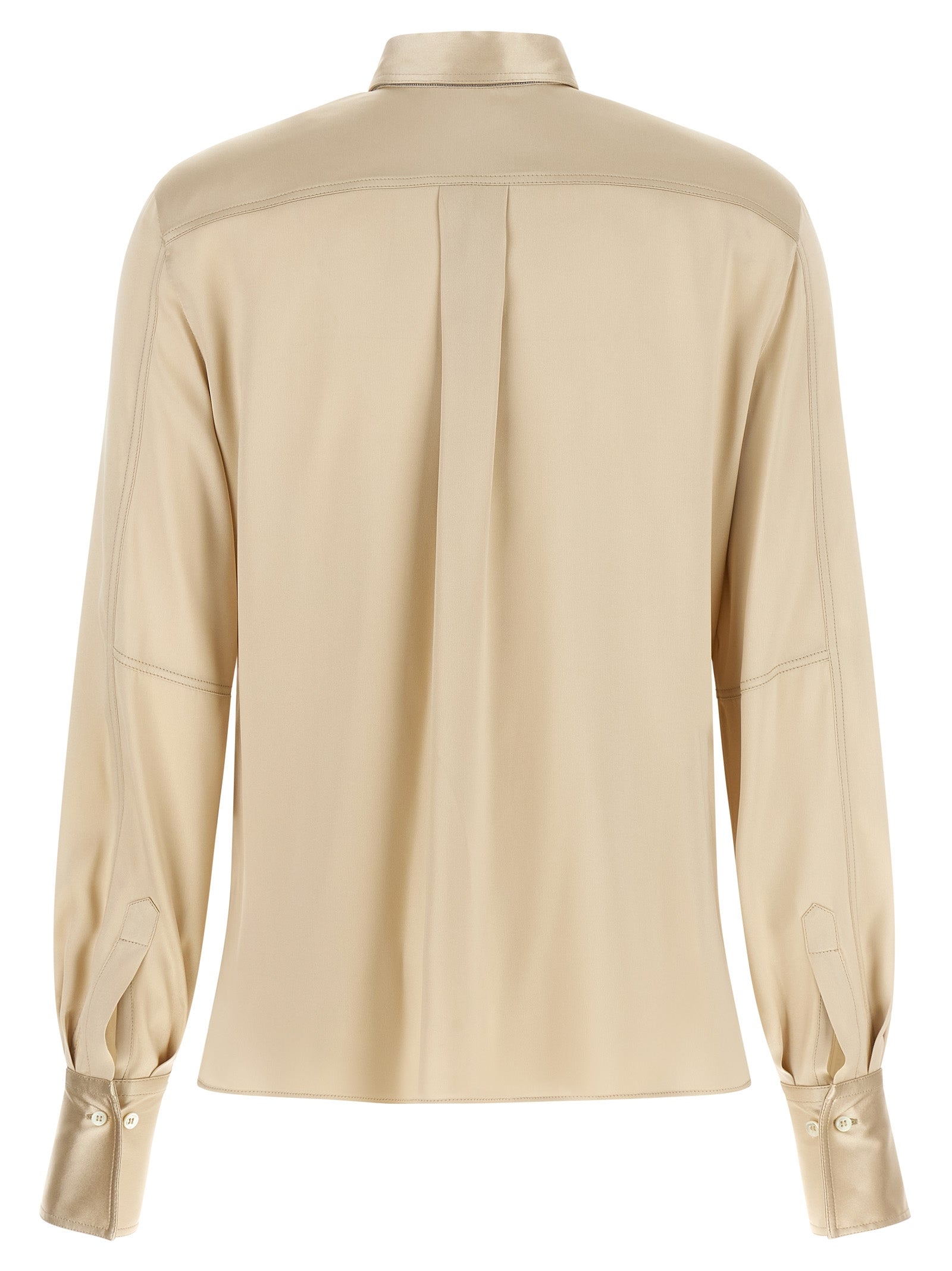 Brunello Cucinelli Beige Silk Blouse