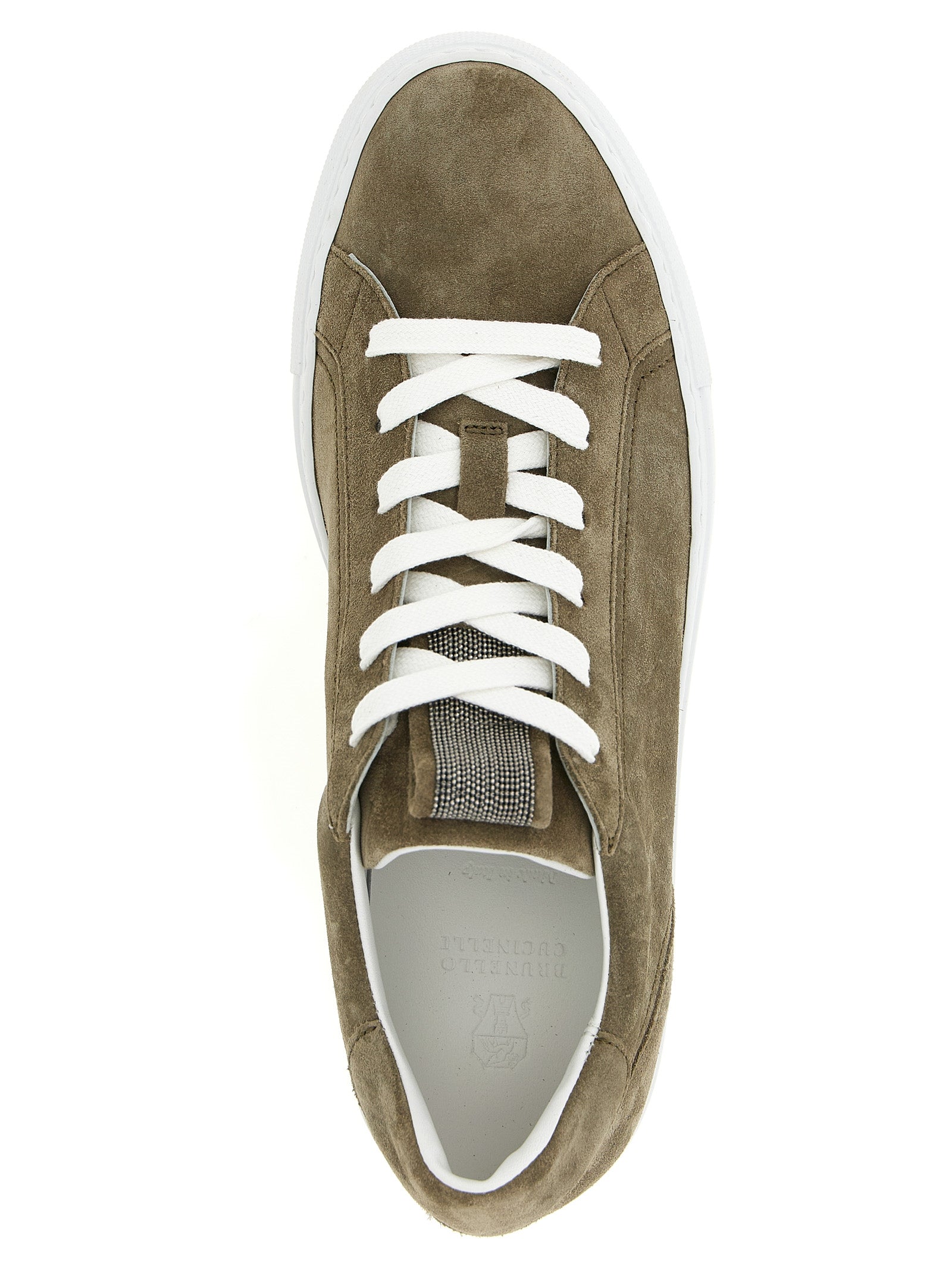 Brunello Cucinelli Gray Calfskin Low Top Sneakers