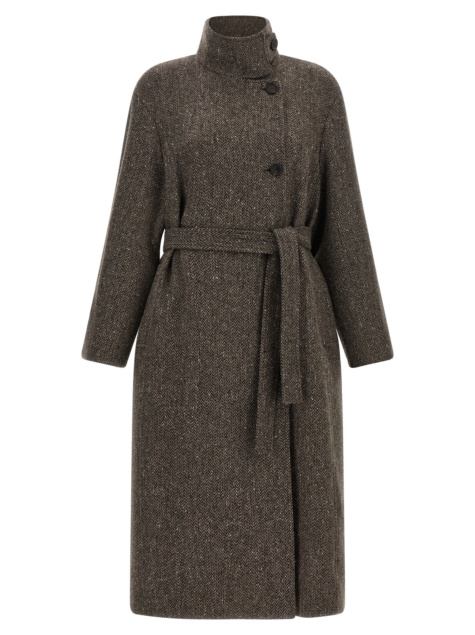 Brunello Cucinelli Brown Virgin Wool Coat