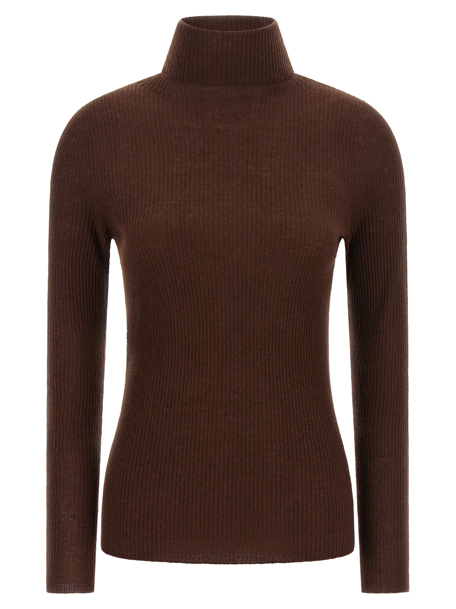Fabiana Filippi Brown Virgin Wool Cardigan