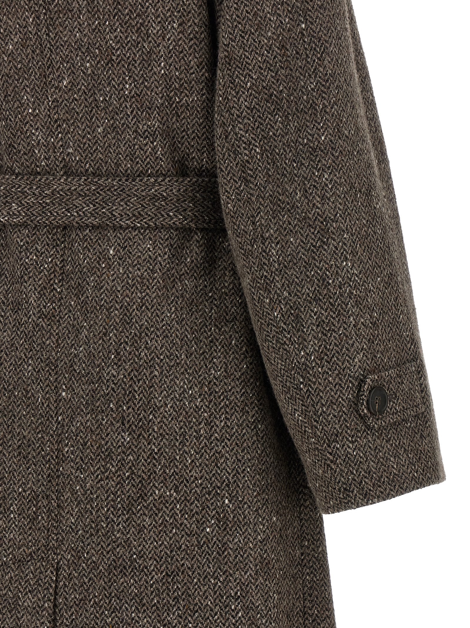 Brunello Cucinelli Brown Virgin Wool Coat