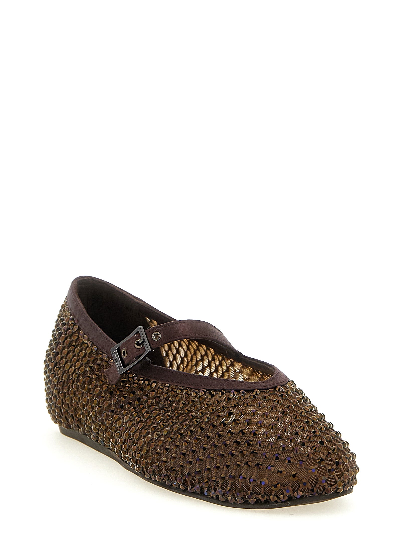 LE SILLA Brown Polyamide Ballet Flats