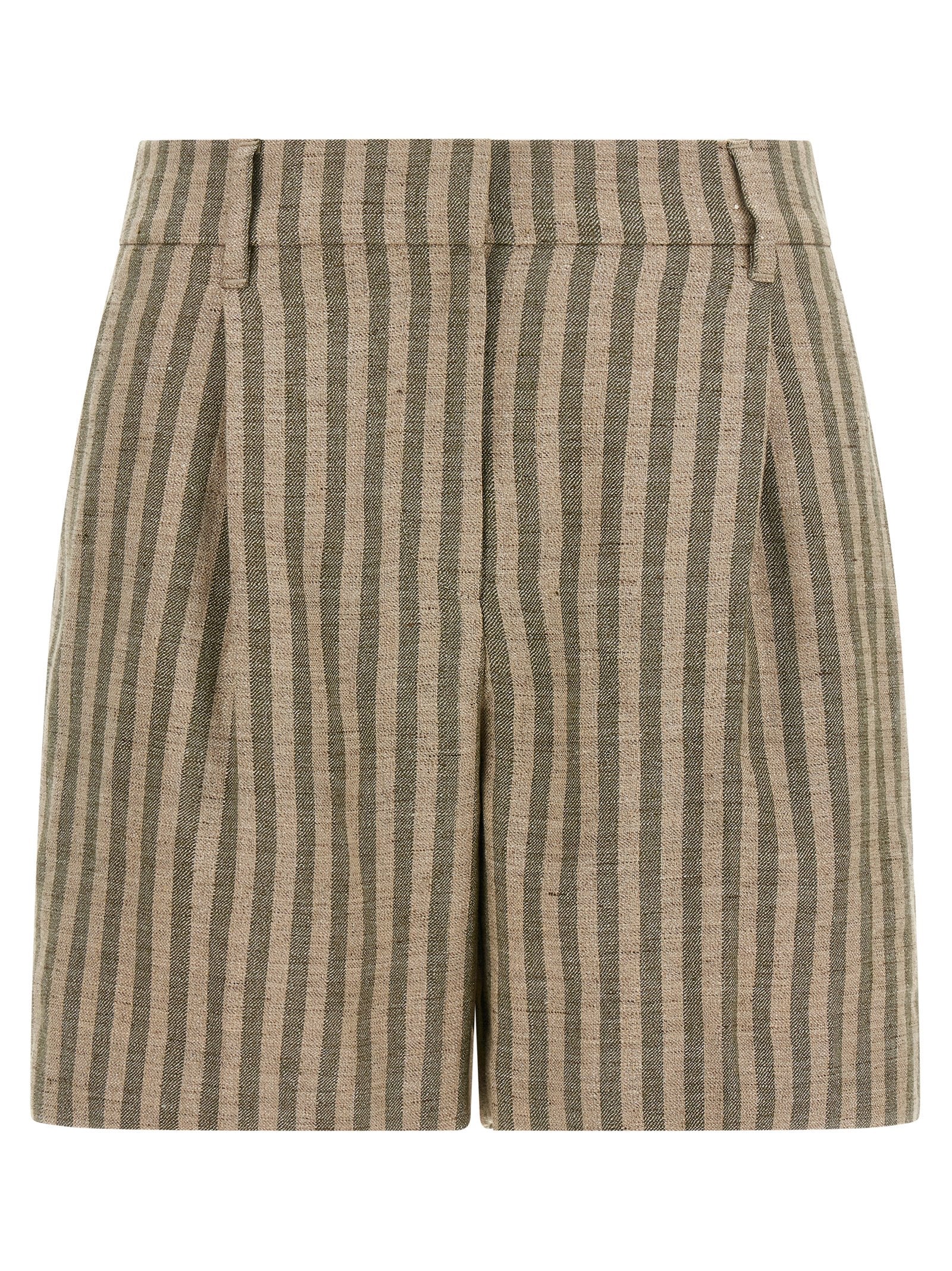 Brunello Cucinelli Bicolor Linen Bermuda Shorts