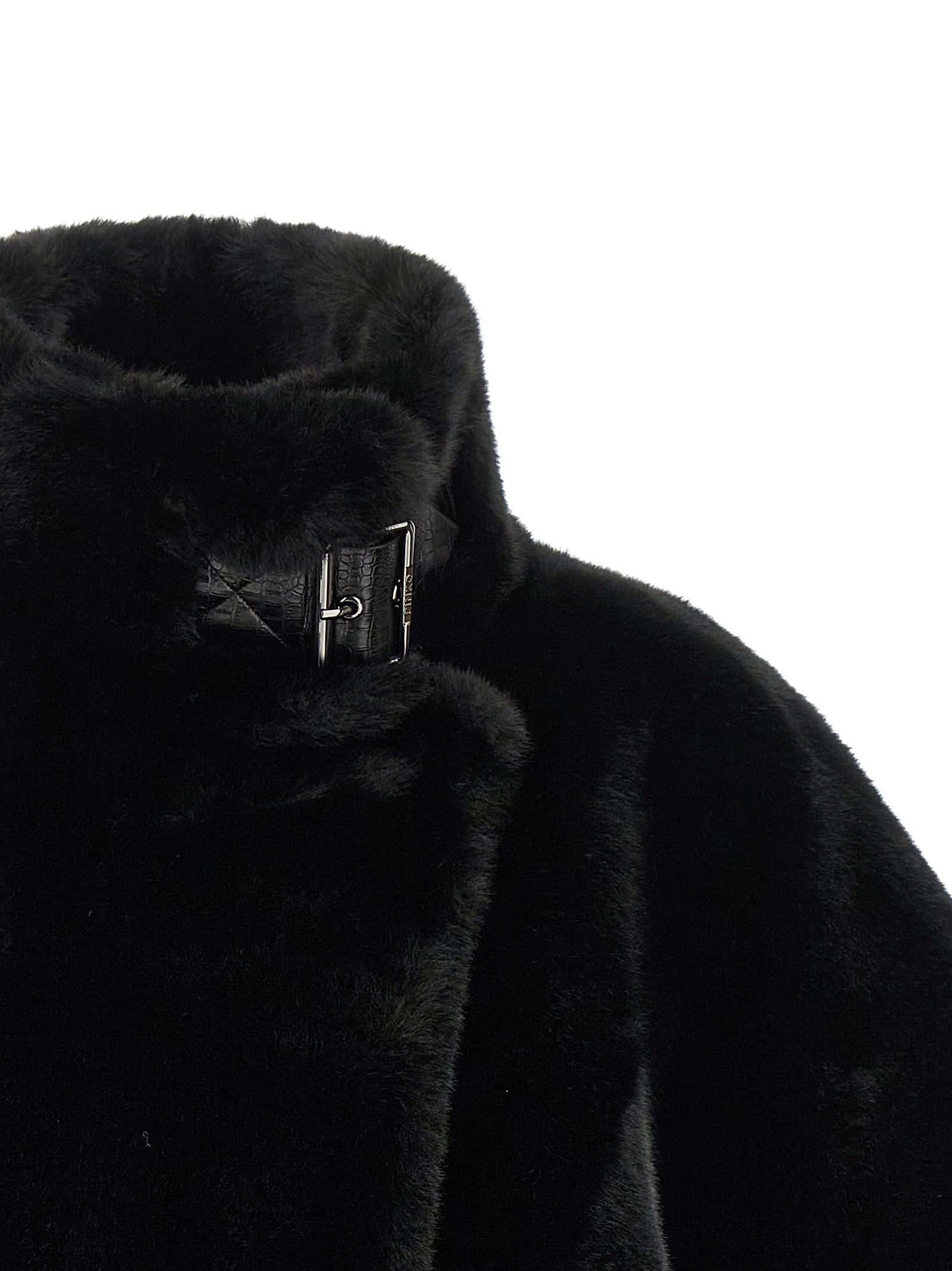 PINKO Black Polyester Coat