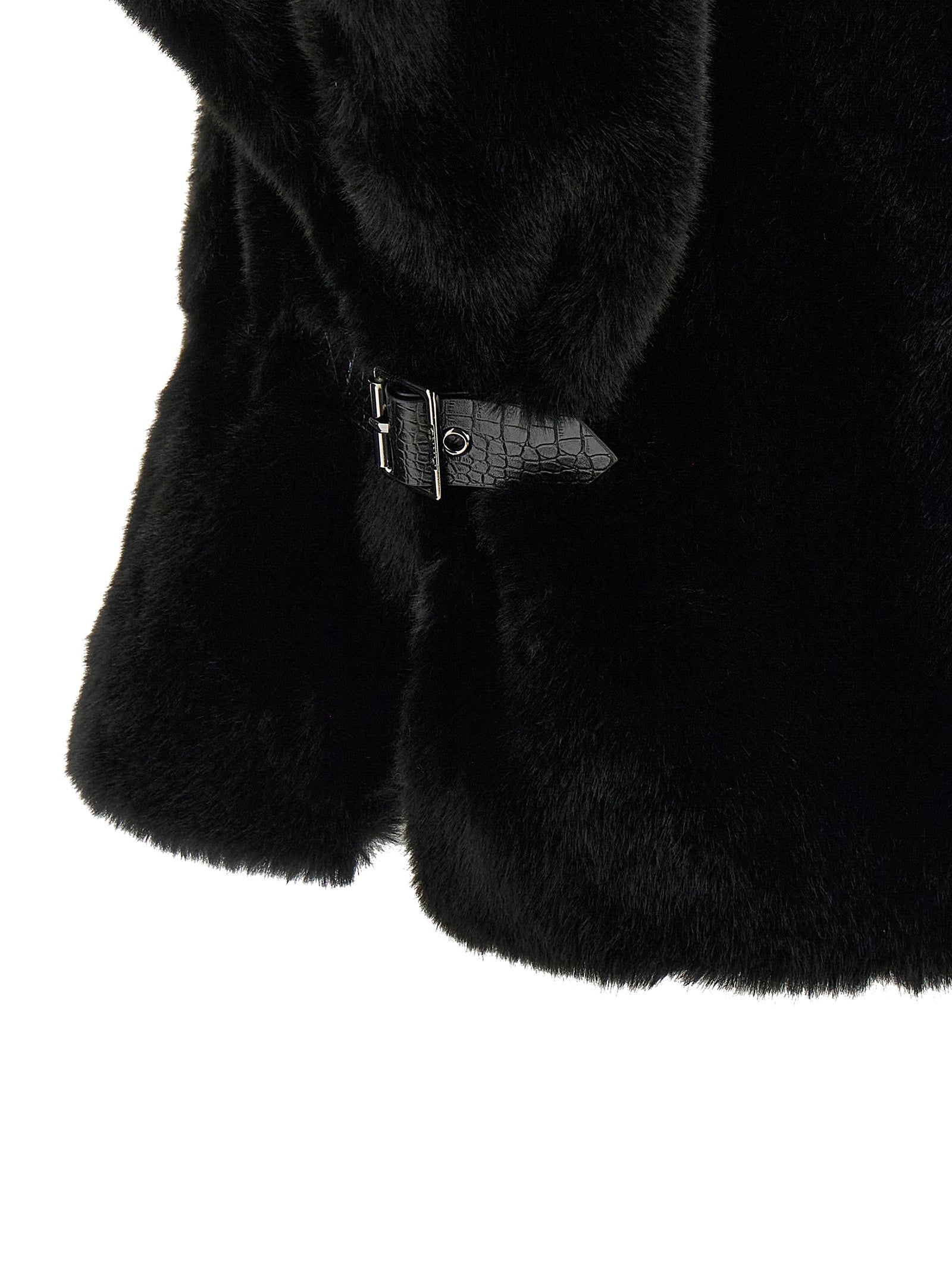 PINKO Black Polyester Coat