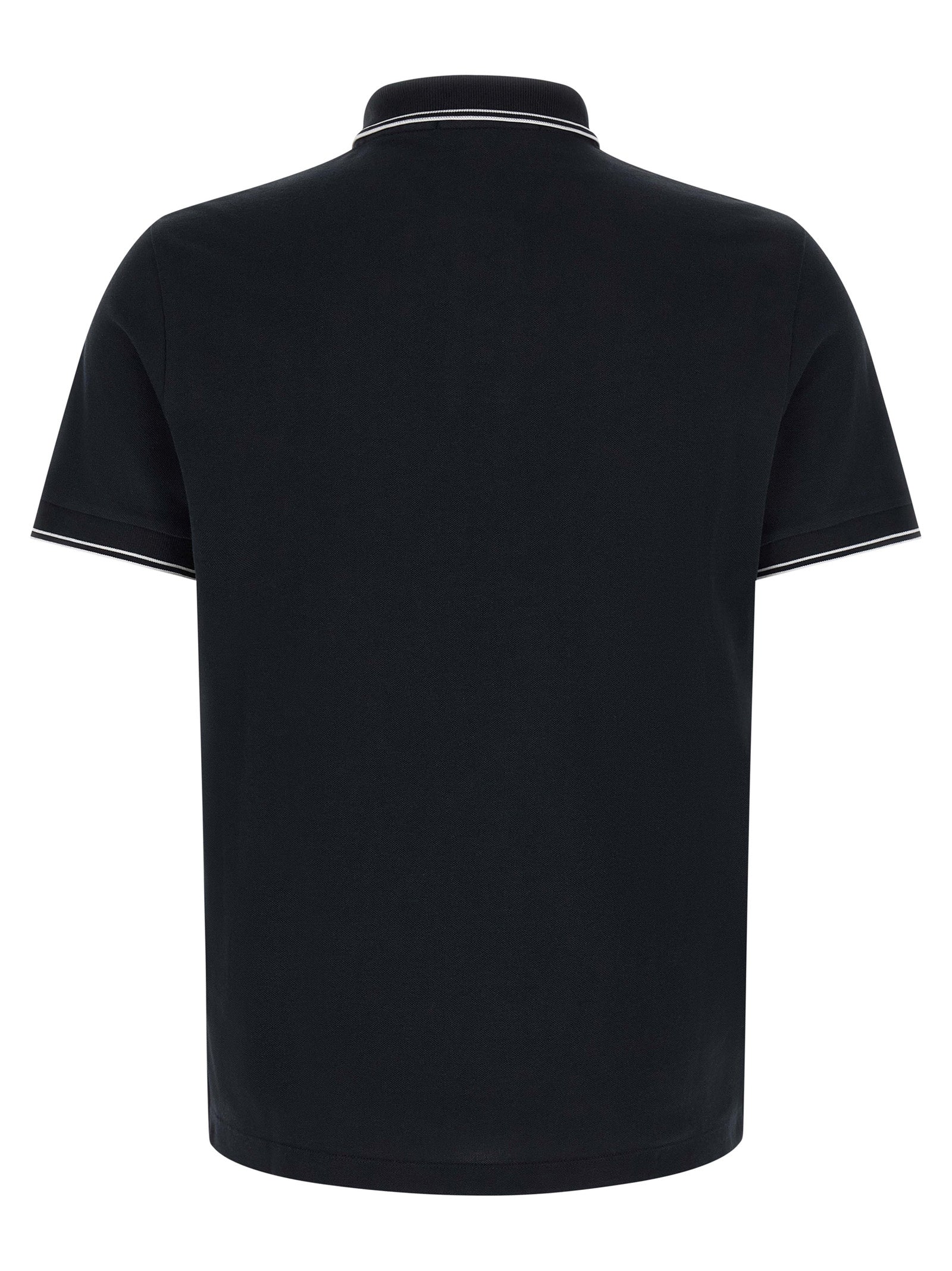 Stone Island Blue Cotton Polo Shirt