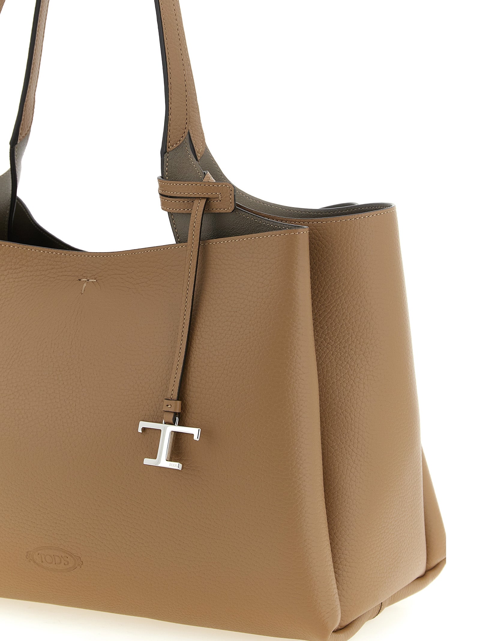 Tod's Brown Calfskin Tote Bag