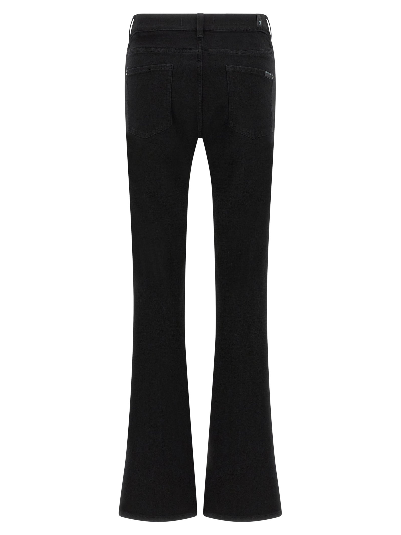 7 For All Mankind Black Cotton Bootcut Jeans