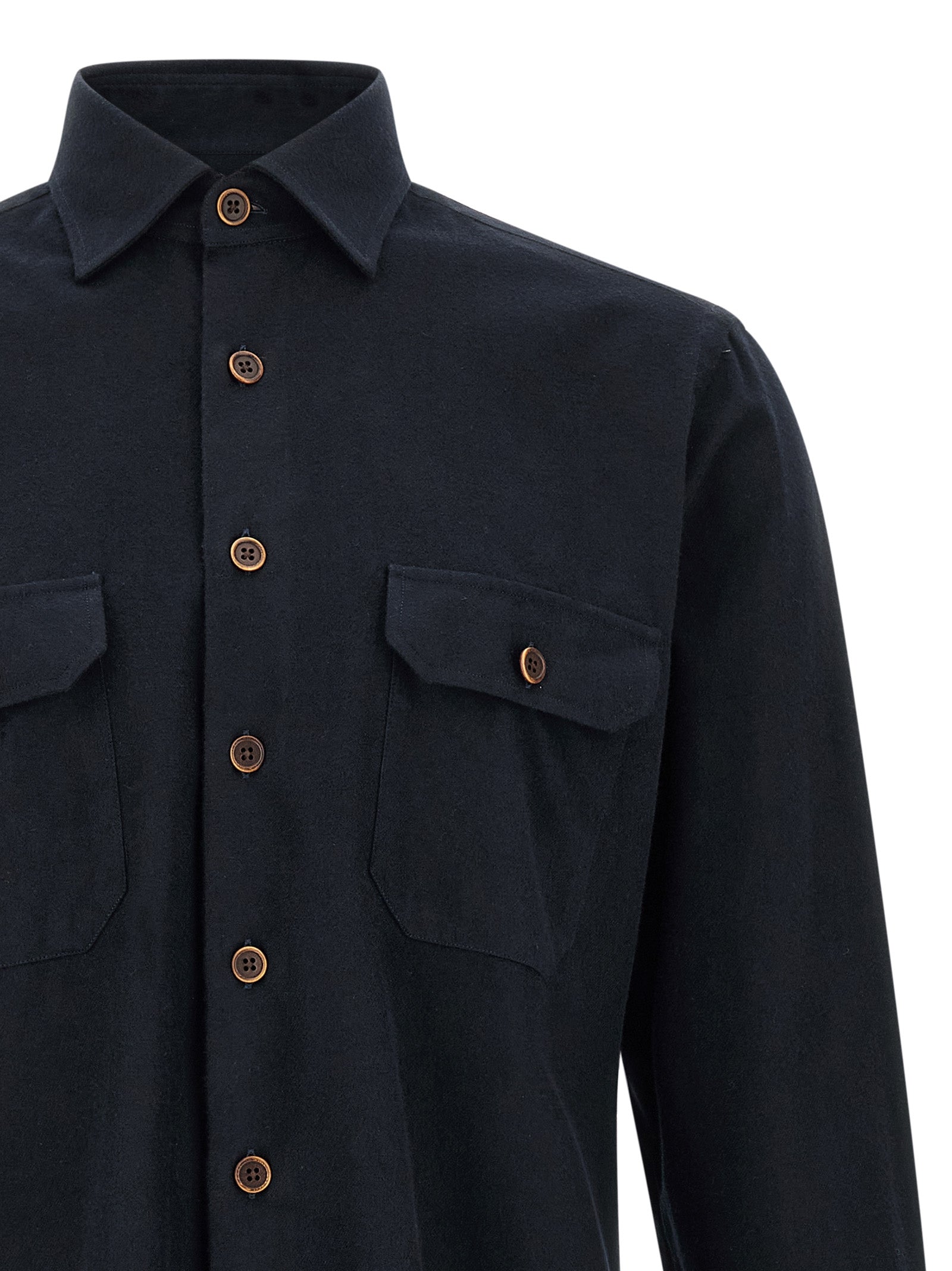BORRIELLO Blue Cotton Blouse