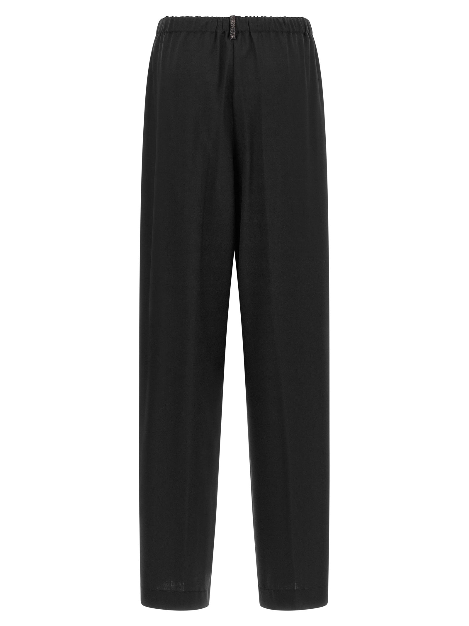 Fabiana Filippi Black Virgin Wool Casual Pants