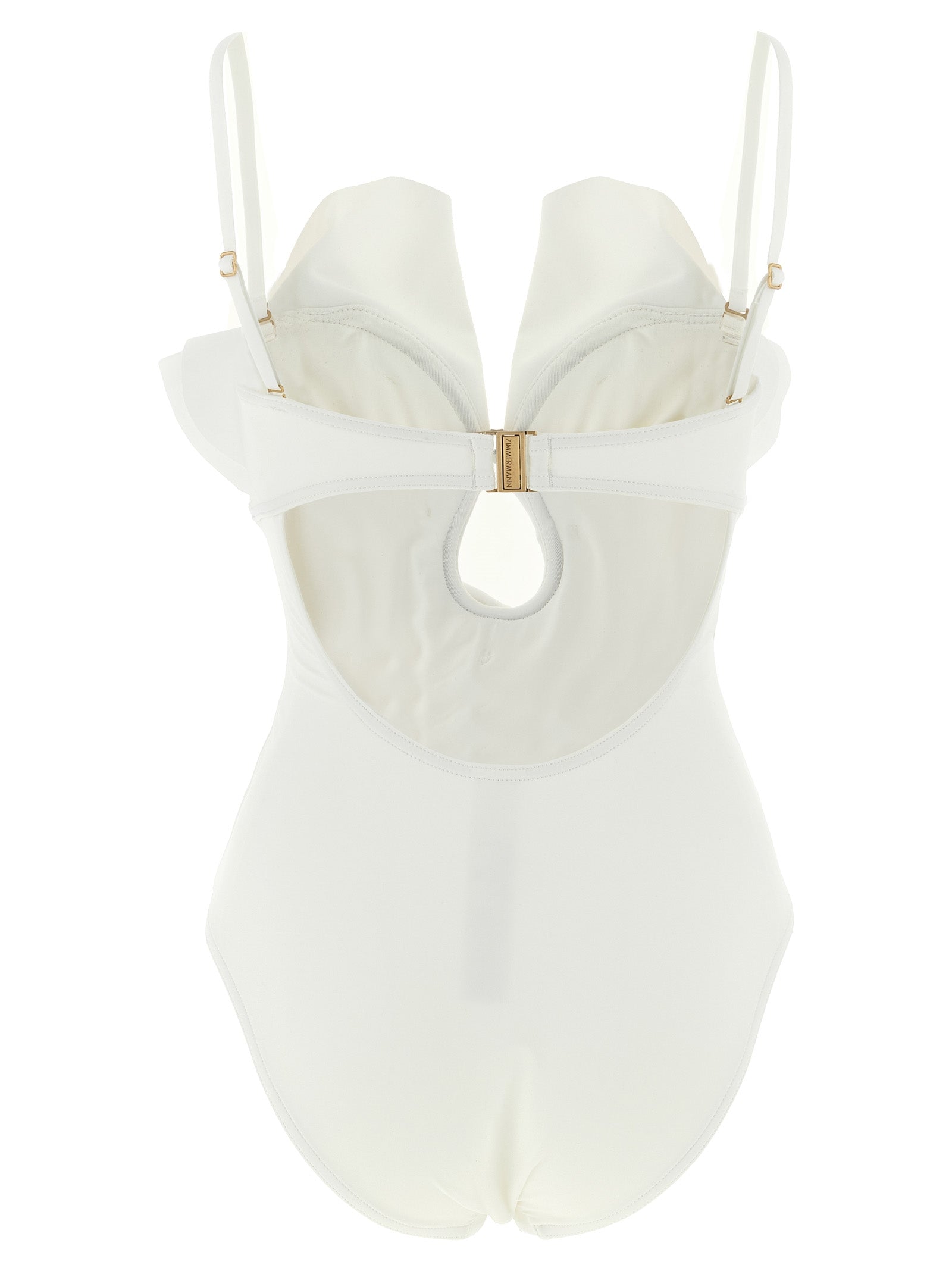 Zimmermann White Polyamide One-Piece Swimsuit