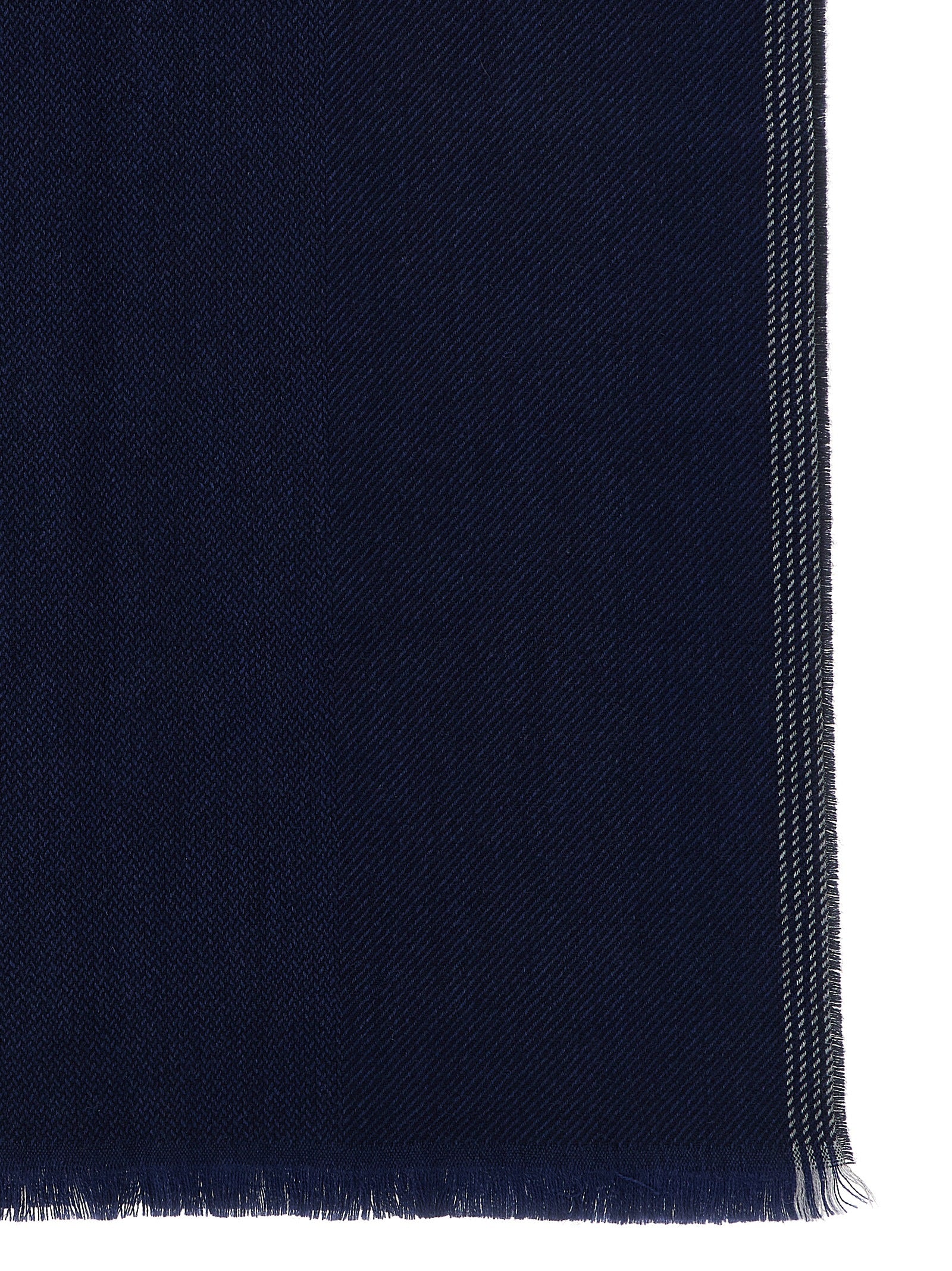 Brunello Cucinelli Blue Wool Scarf