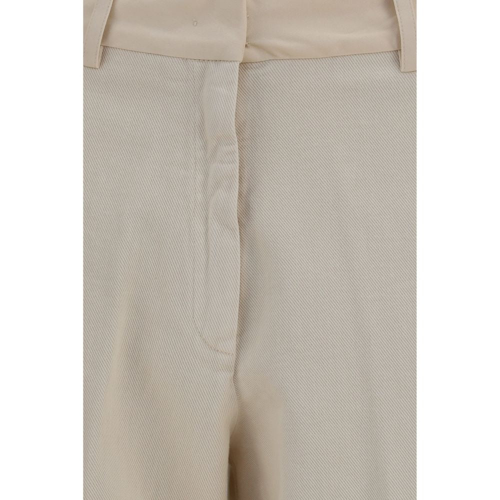 Forte_Forte Beige Cotton Chino Pants