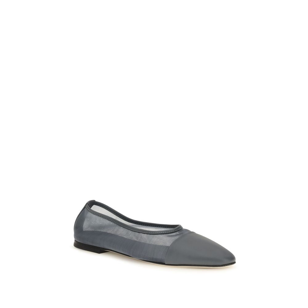 Dear Frances Gray Calf Leather Bos Taurus Ballet Flats