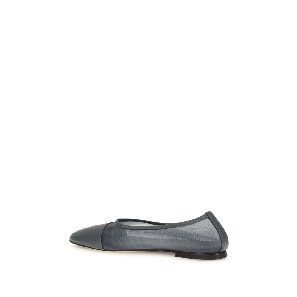 Dear Frances Gray Calf Leather Bos Taurus Ballet Flats