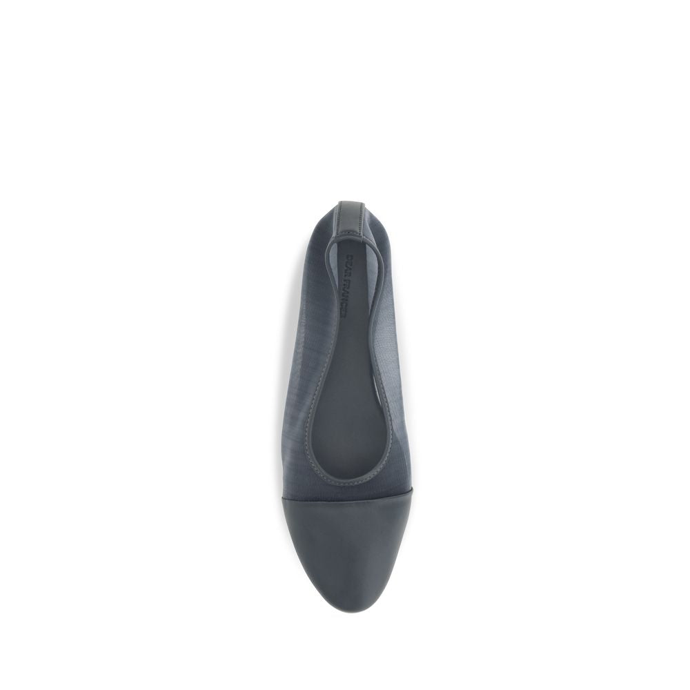 Dear Frances Gray Calf Leather Bos Taurus Ballet Flats