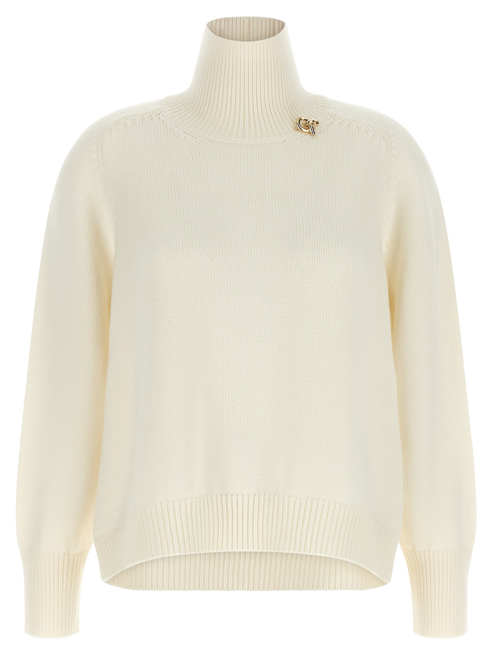 Fabiana Filippi White Virgin Wool Cardigan
