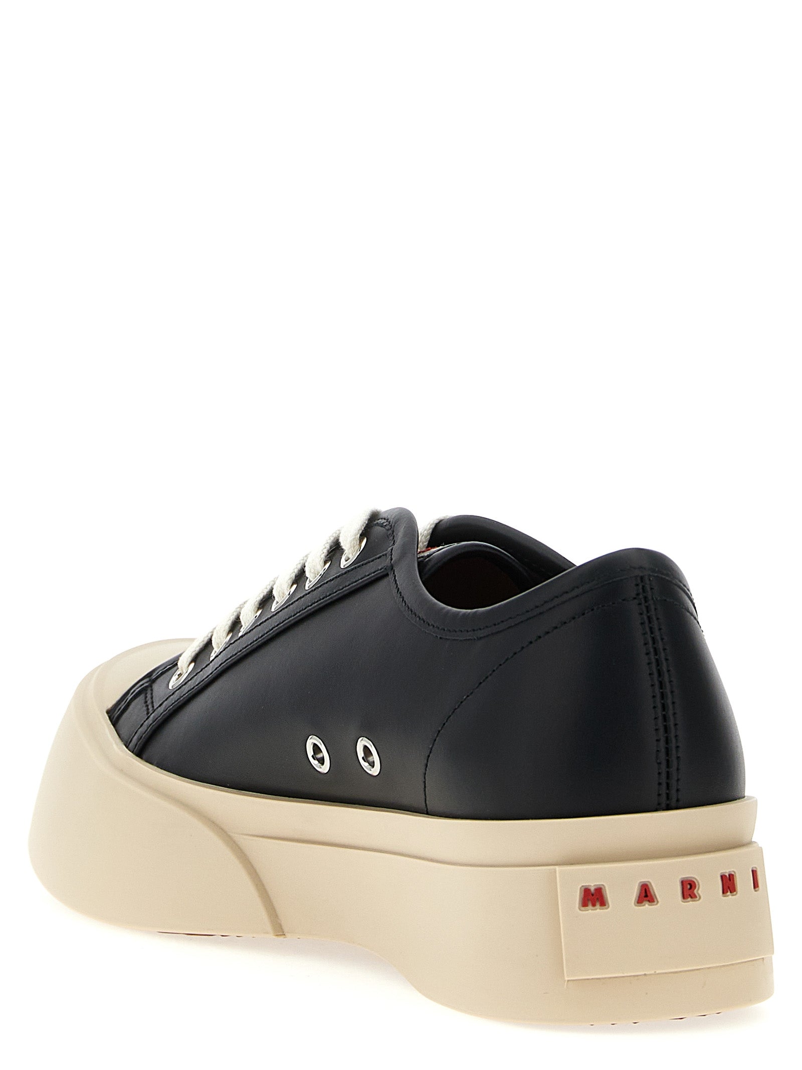Marni Black Calfskin Low Top Sneakers